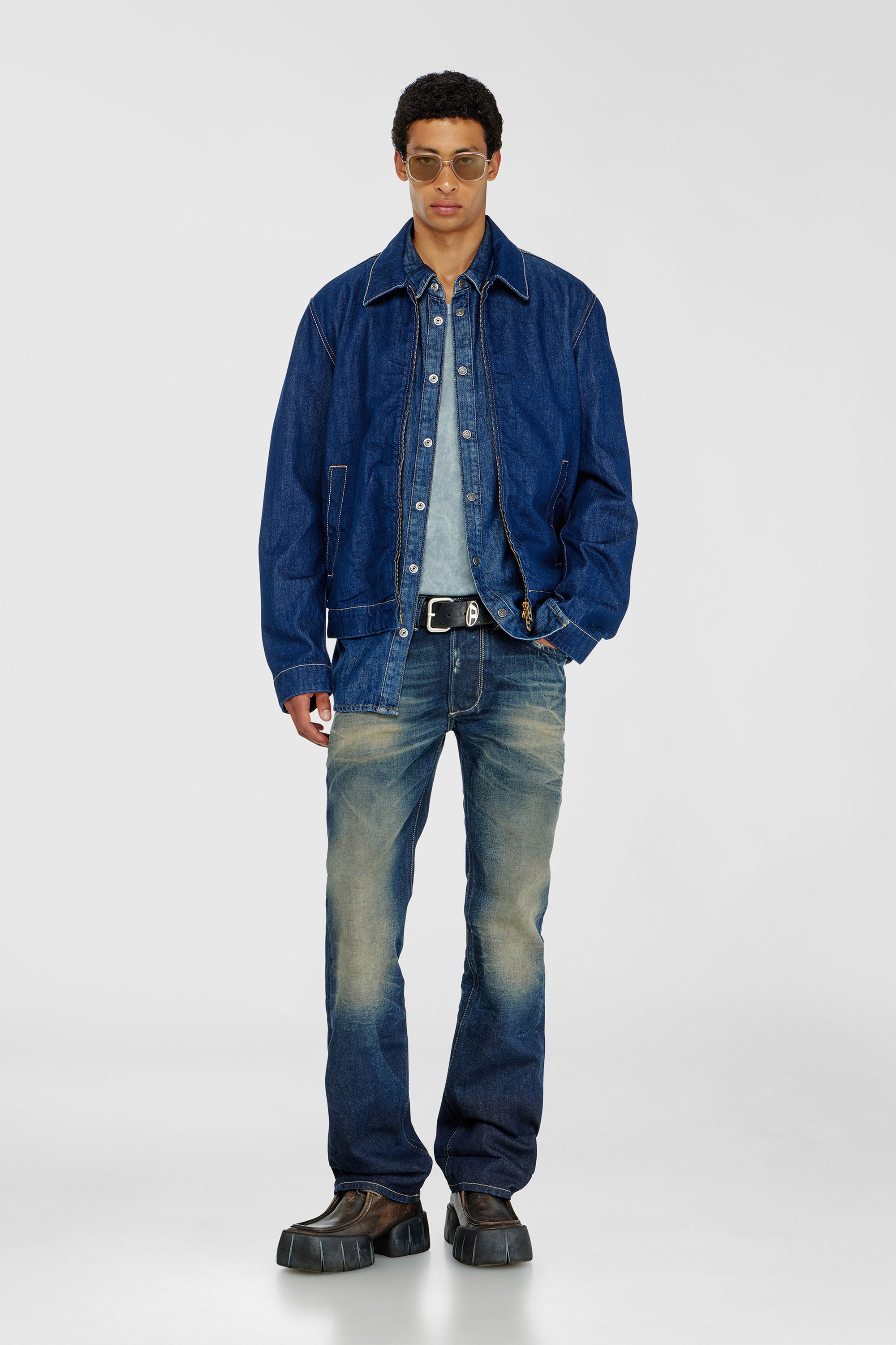 Diesel - Male's Regular Jeans 1985 Larkee 007EH, ダークブルー - 1