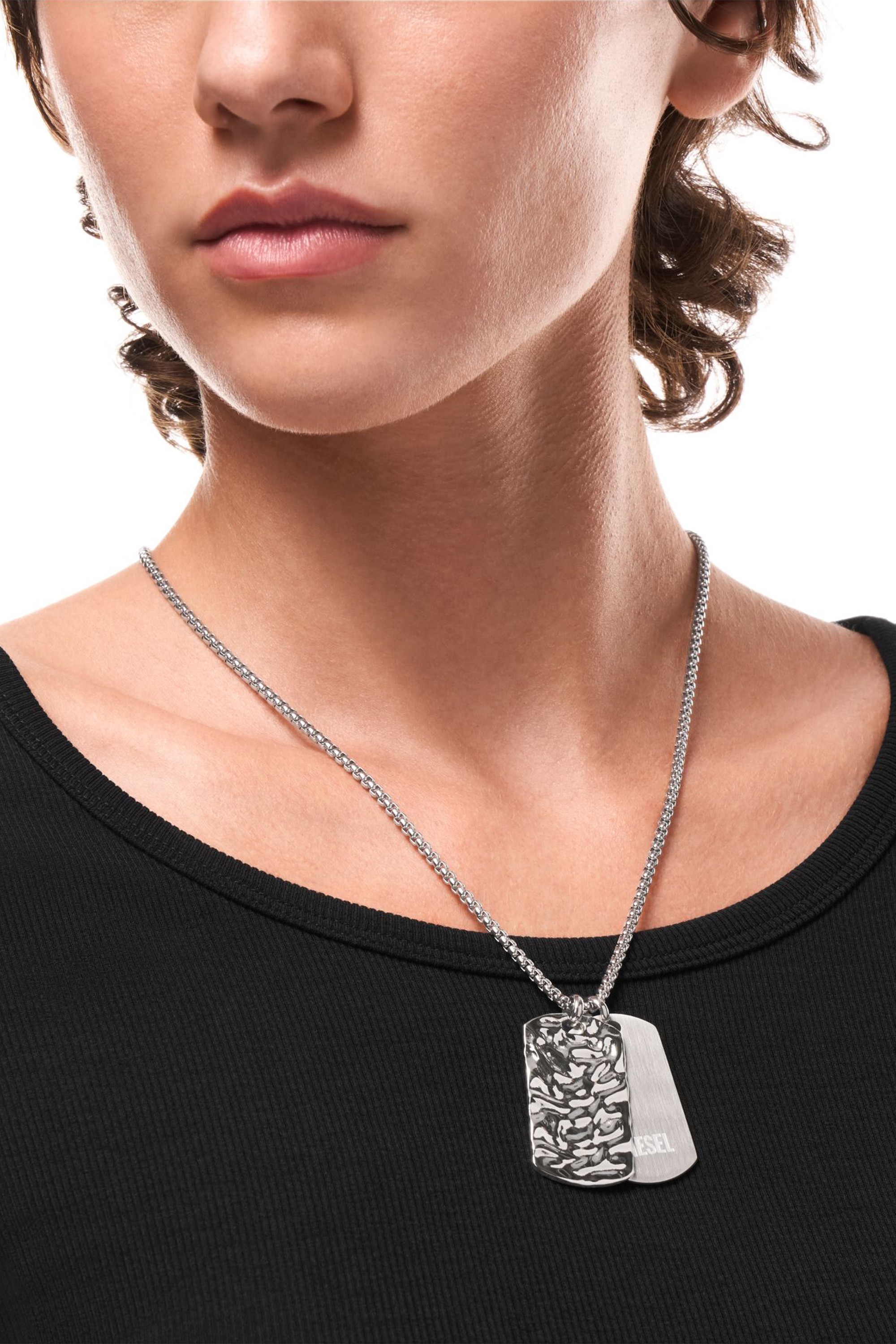 Diesel - DX1735040, Unisex's ネックレス in シルバー - 3