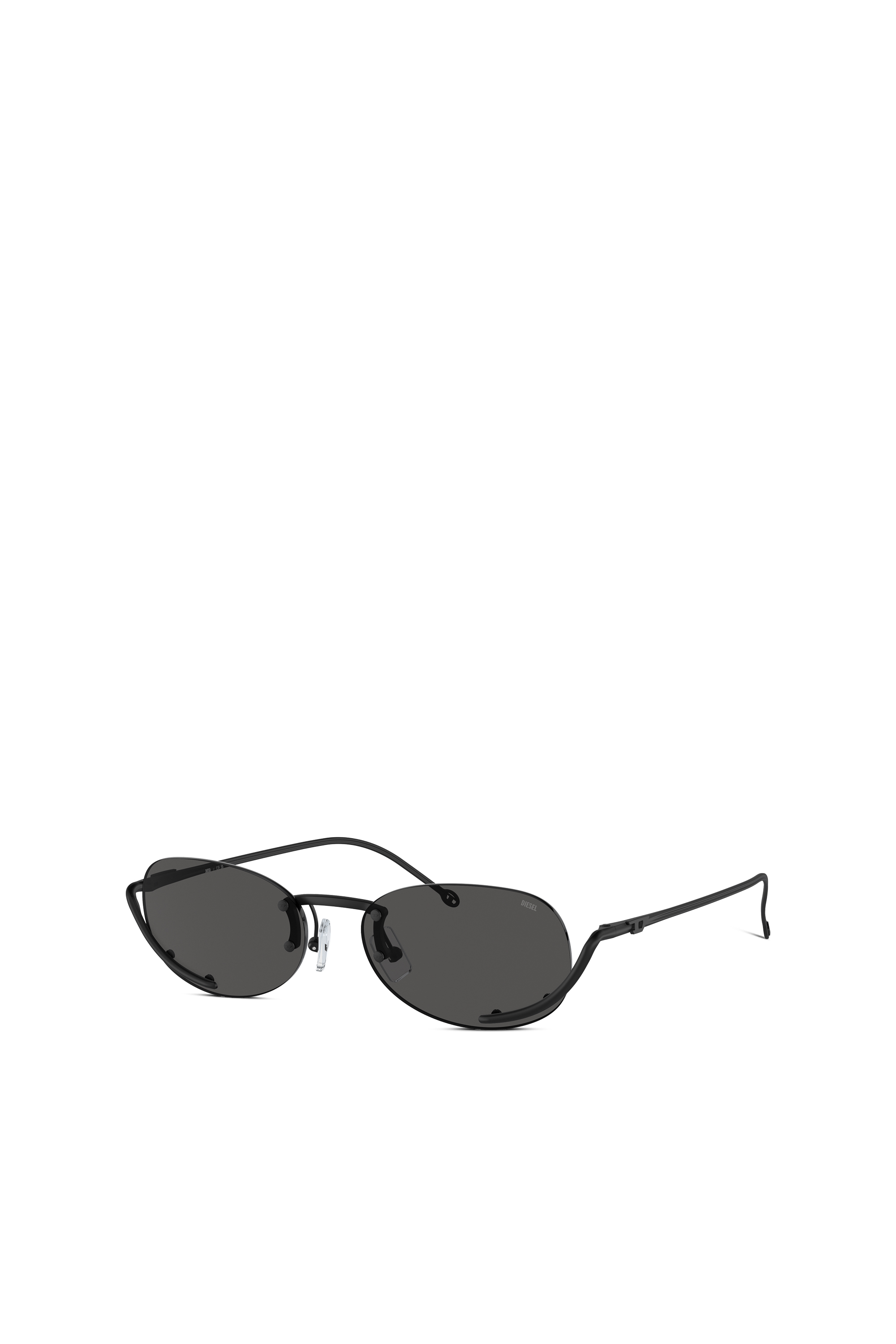 Diesel - 0DL1004, Unisex's Oval sunglasses in ブラック - 1
