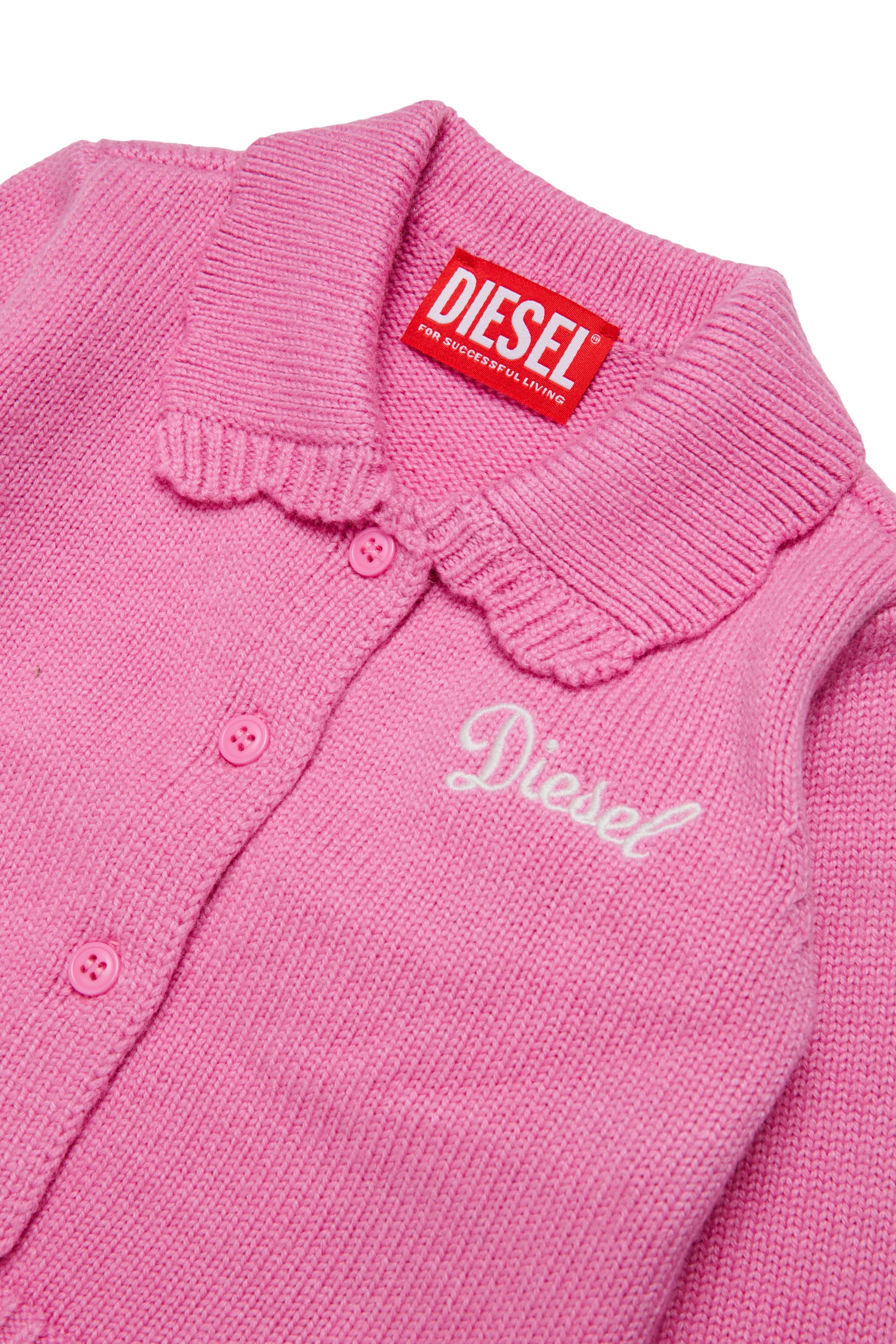 Diesel - KSCALOB, Female's カーディガン in ピンク / ホワイト - 3