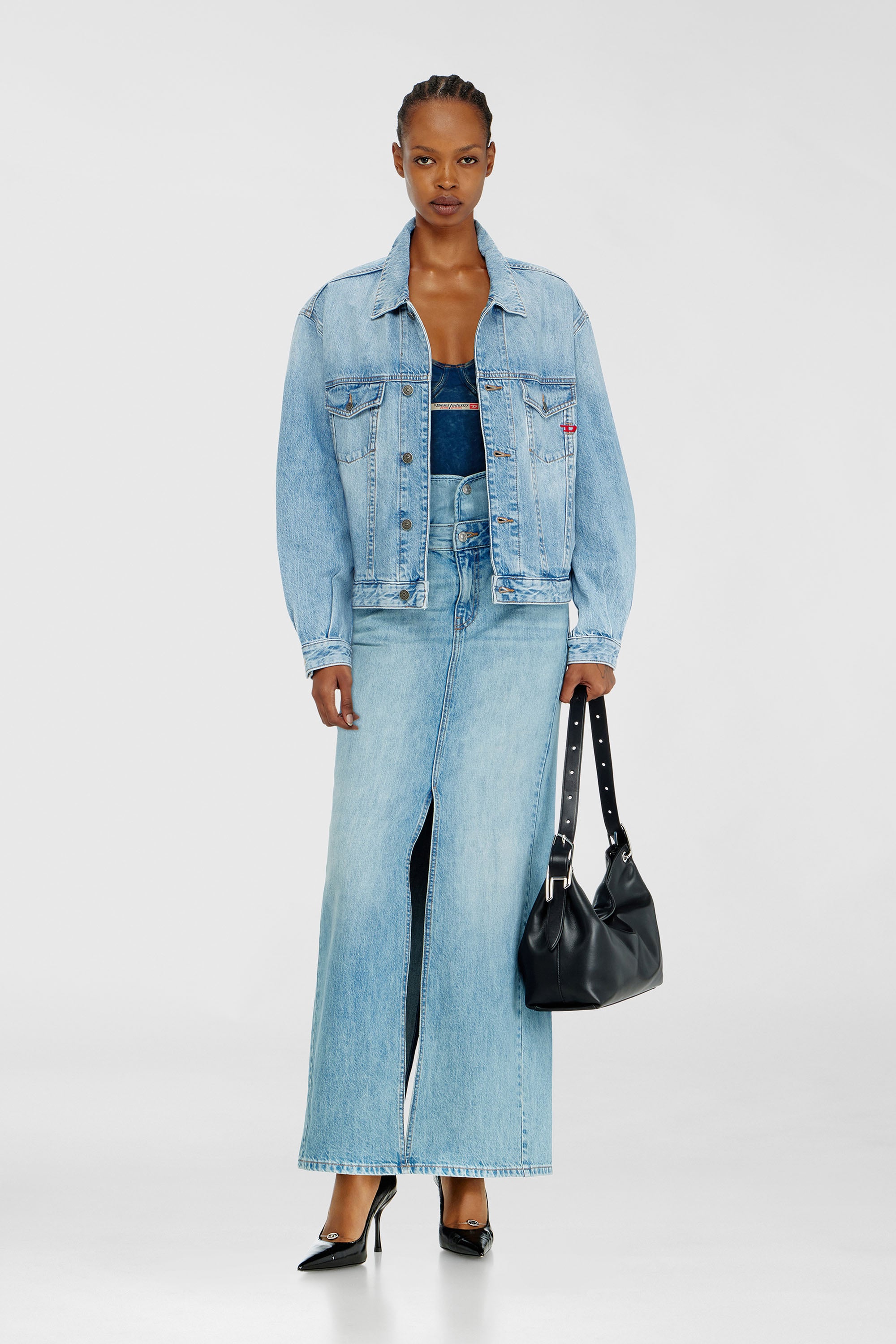 Diesel - D-RANGER, Unisex's デニムジャケット in ライトブルー - 2