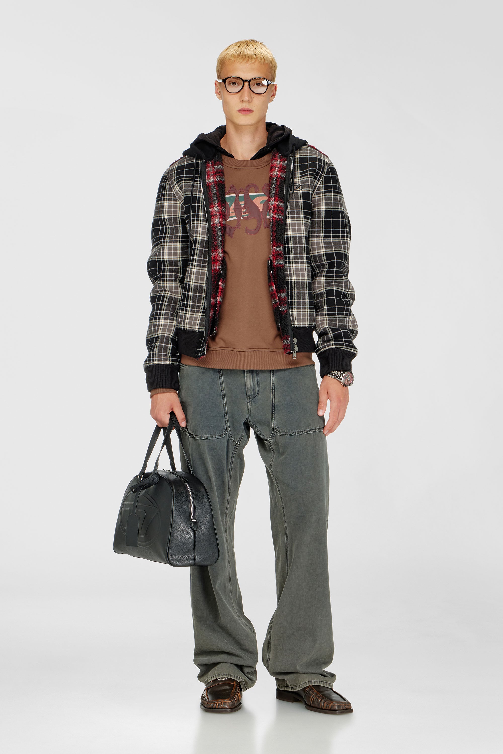 Diesel - S-NORM-AA6, Male's プルオーバースウェット in ブラウン - 2