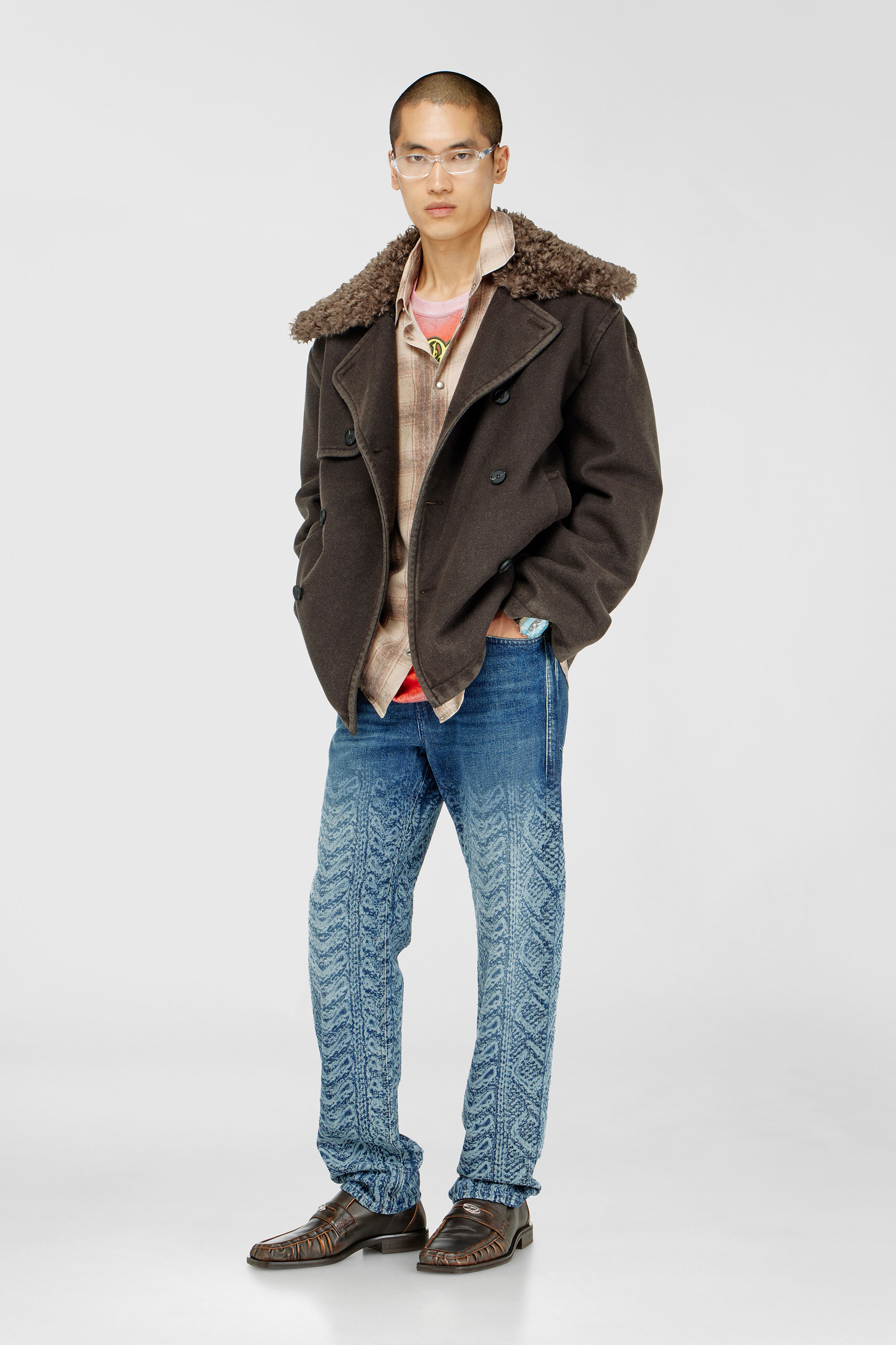 Diesel - Male's Regular Jeans 2024 D-Macs 007EV, ダークブルー - 1
