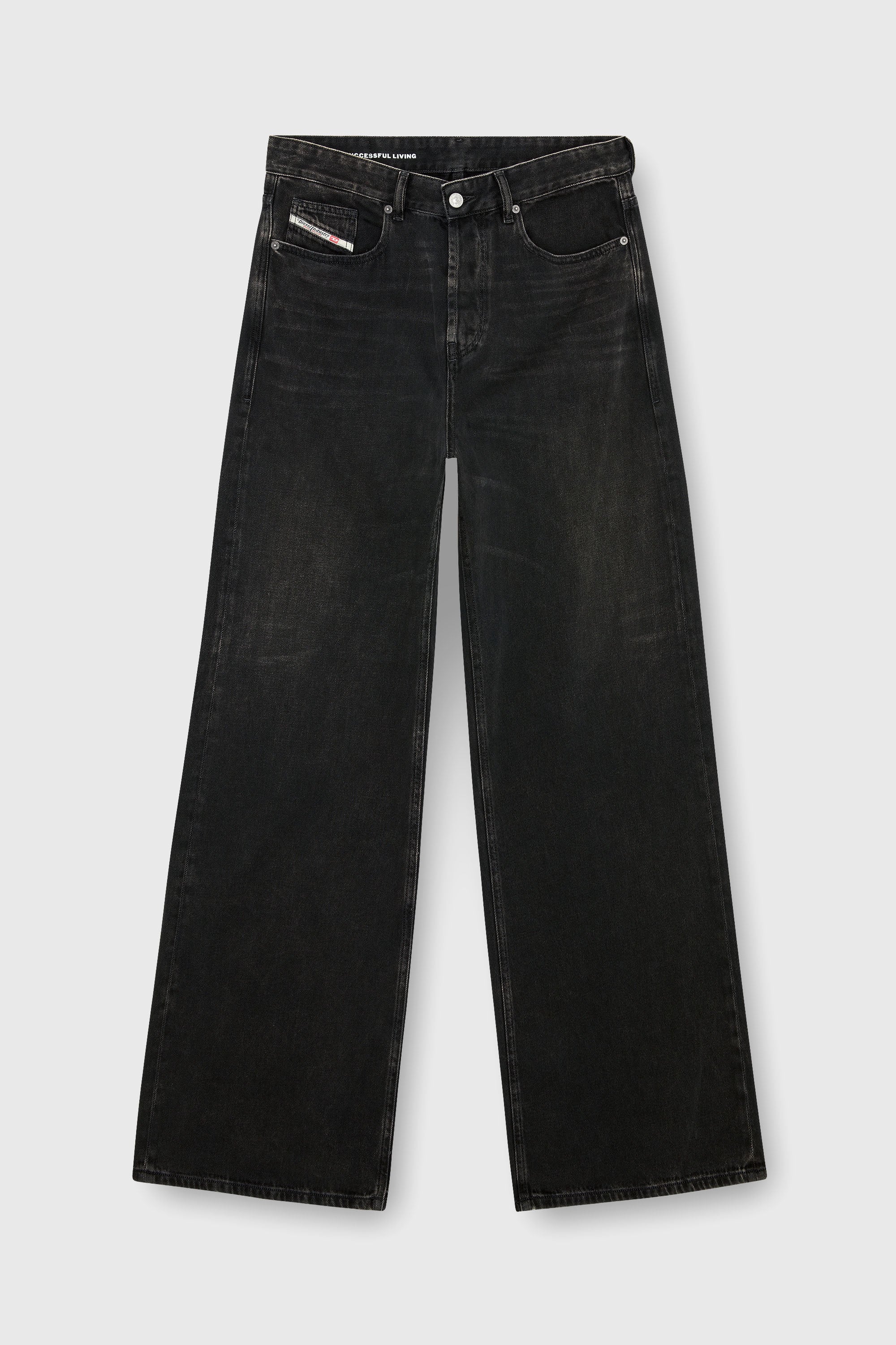 Diesel - Male's Relaxed Jeans D-Rise 09J96, ブラック/ダークグレー - 2
