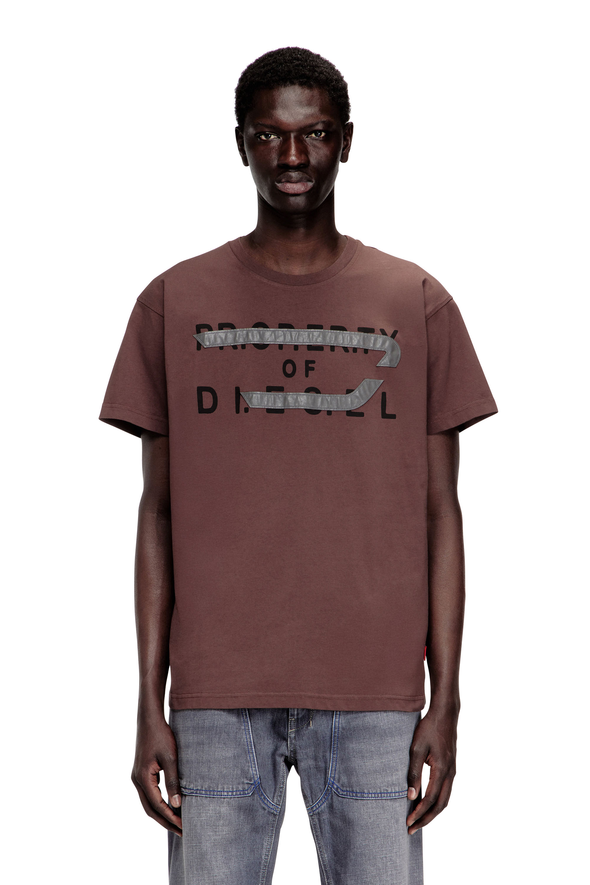 Diesel - T-NORM-V11, Male's Tシャツ in ブラウン - 3