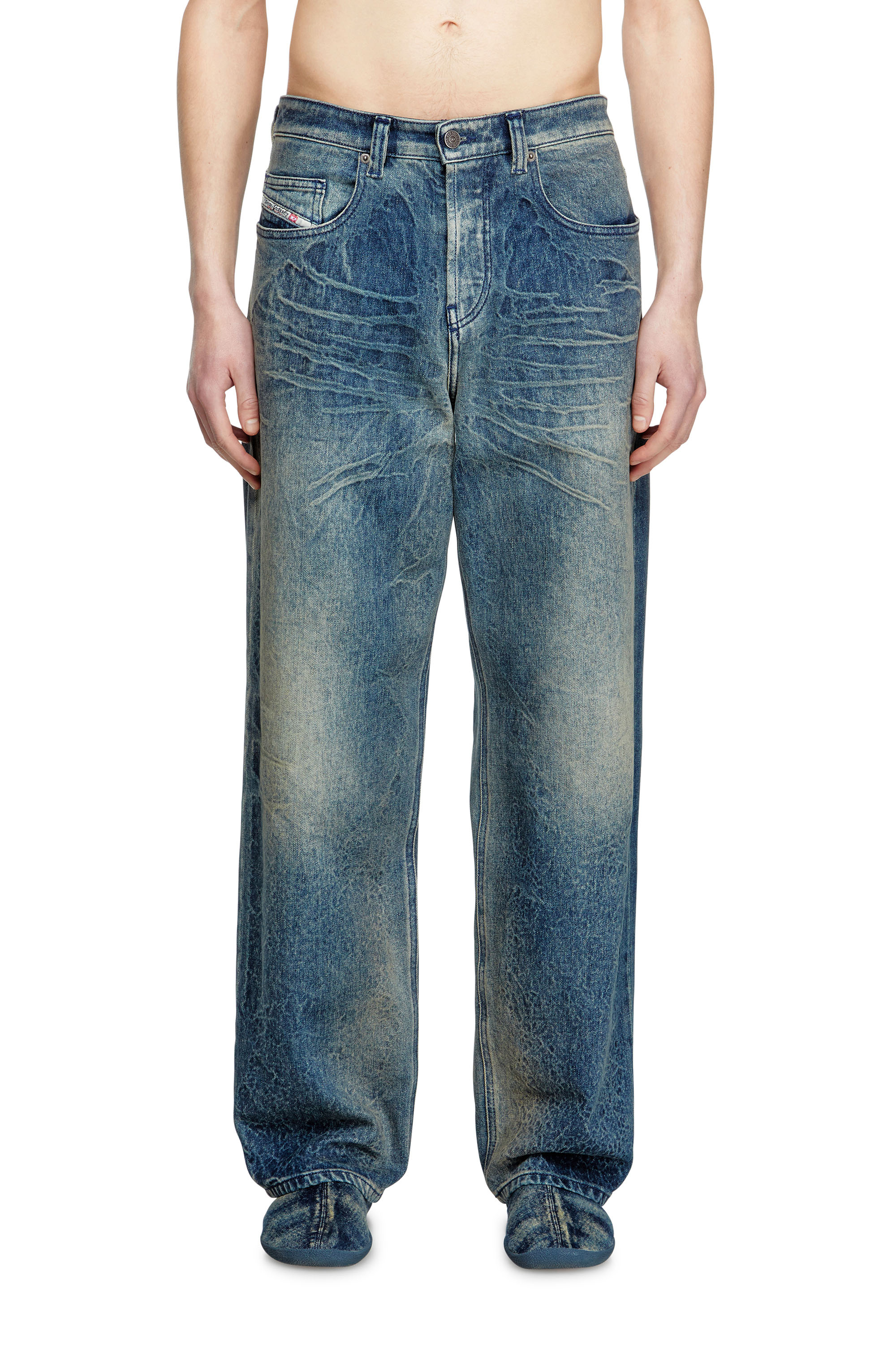 Diesel - Male's Relaxed Jeans 2001 D-Macro 007BG, ダークブルー - 3