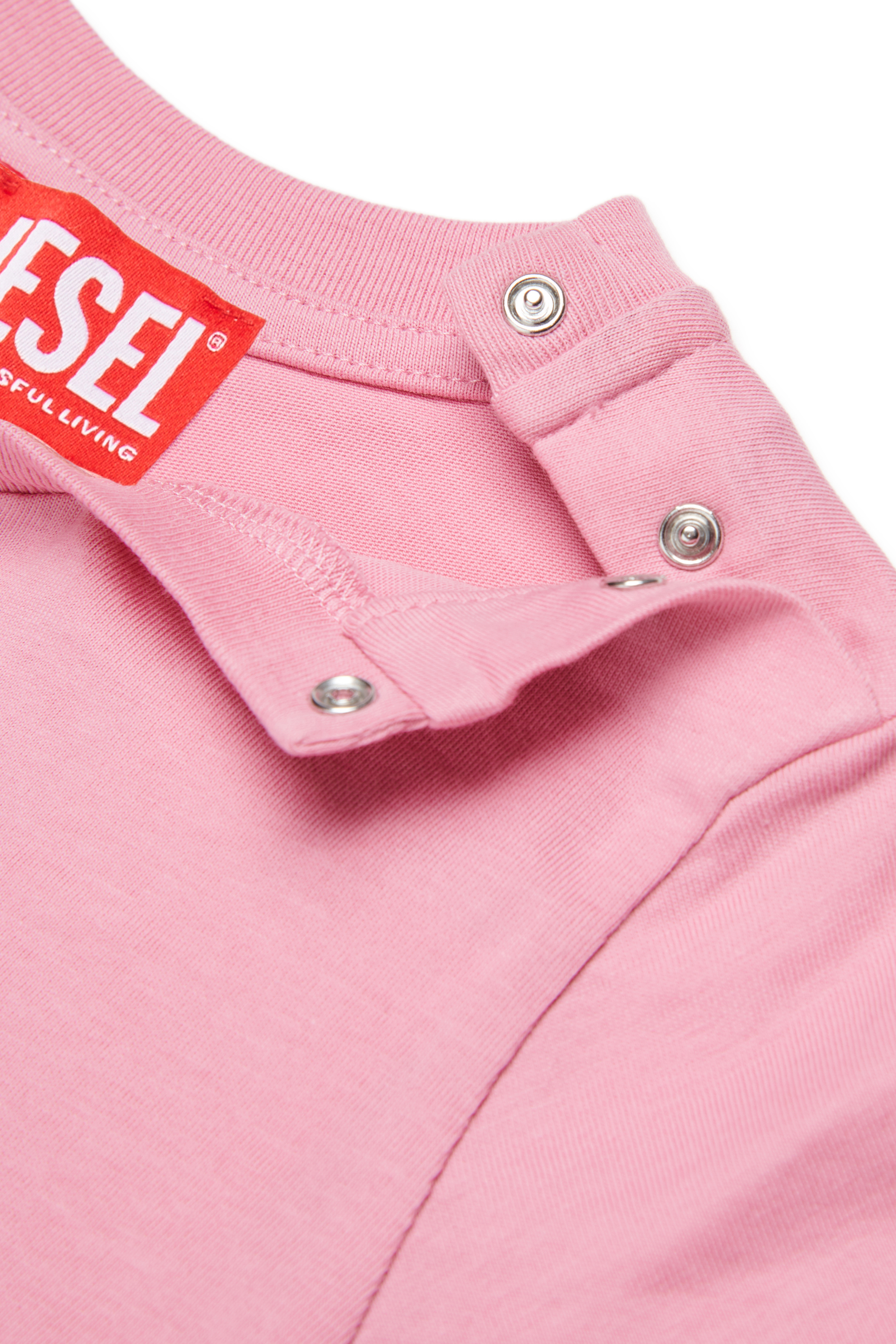 Diesel - TOLPYB, Unisex's Tシャツ in ピンク / ホワイト - 4