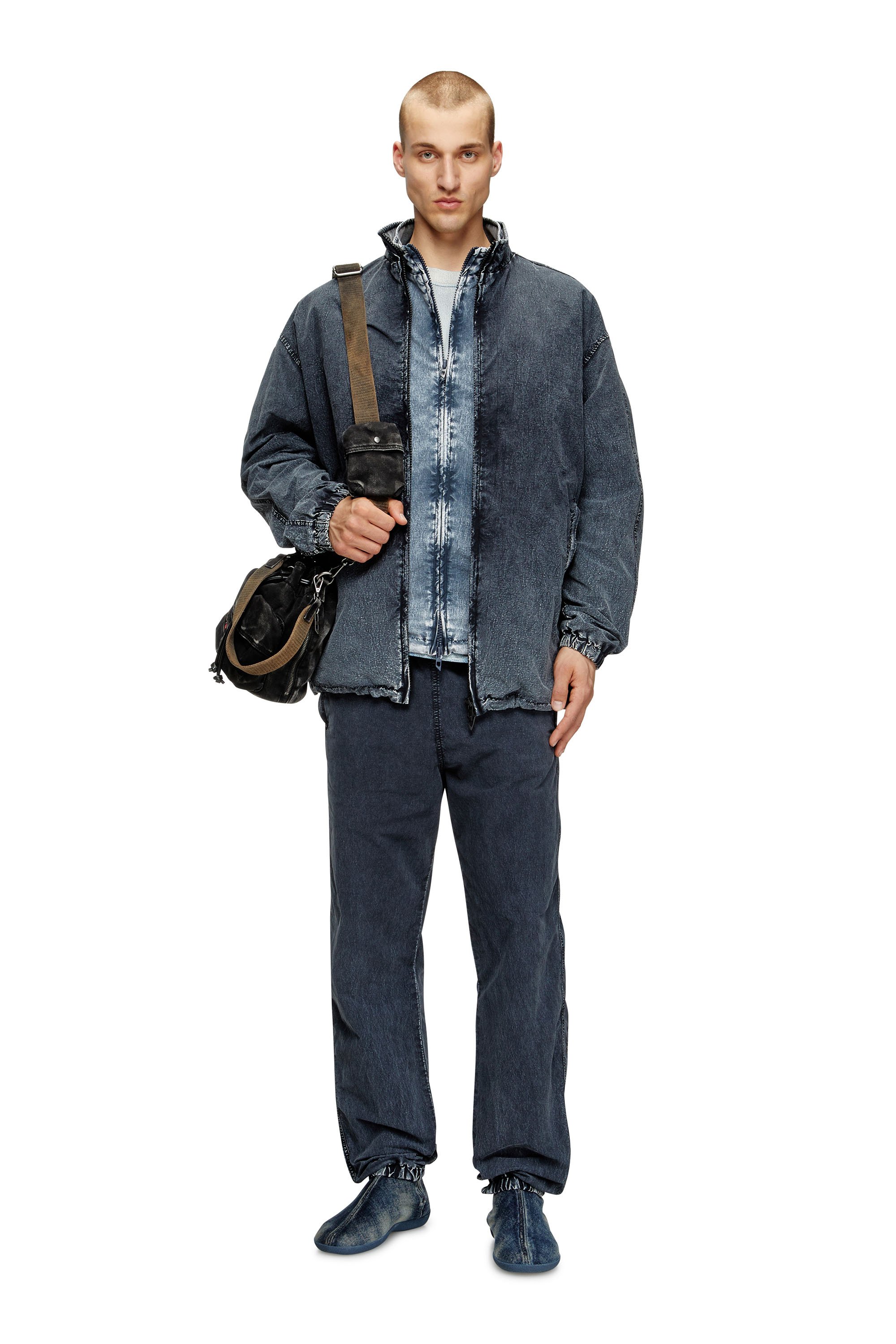 Diesel - J-WILSON, Male's Jacket in recycled nylon taslan in ブラック - 2