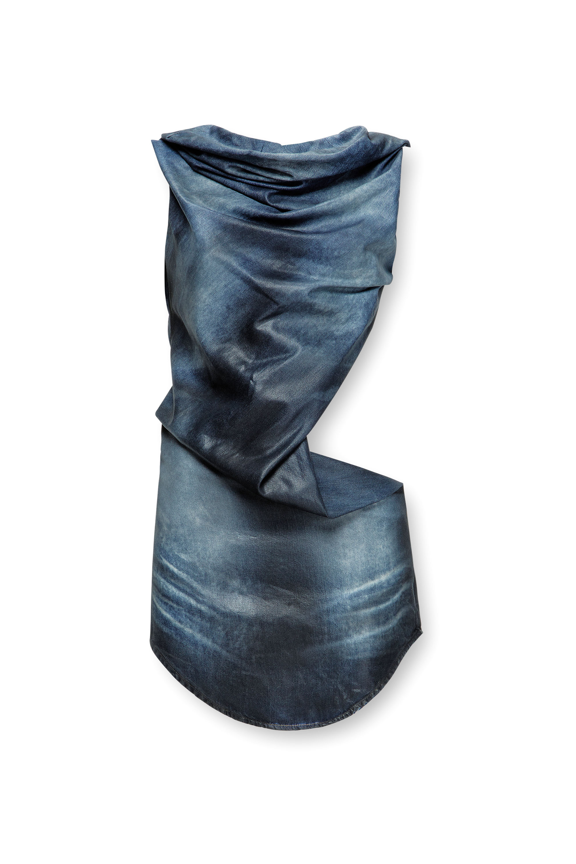 Diesel - DE-BREY-FSG, Female's Dress in glossy coated Tencel denim in ブラック - 2