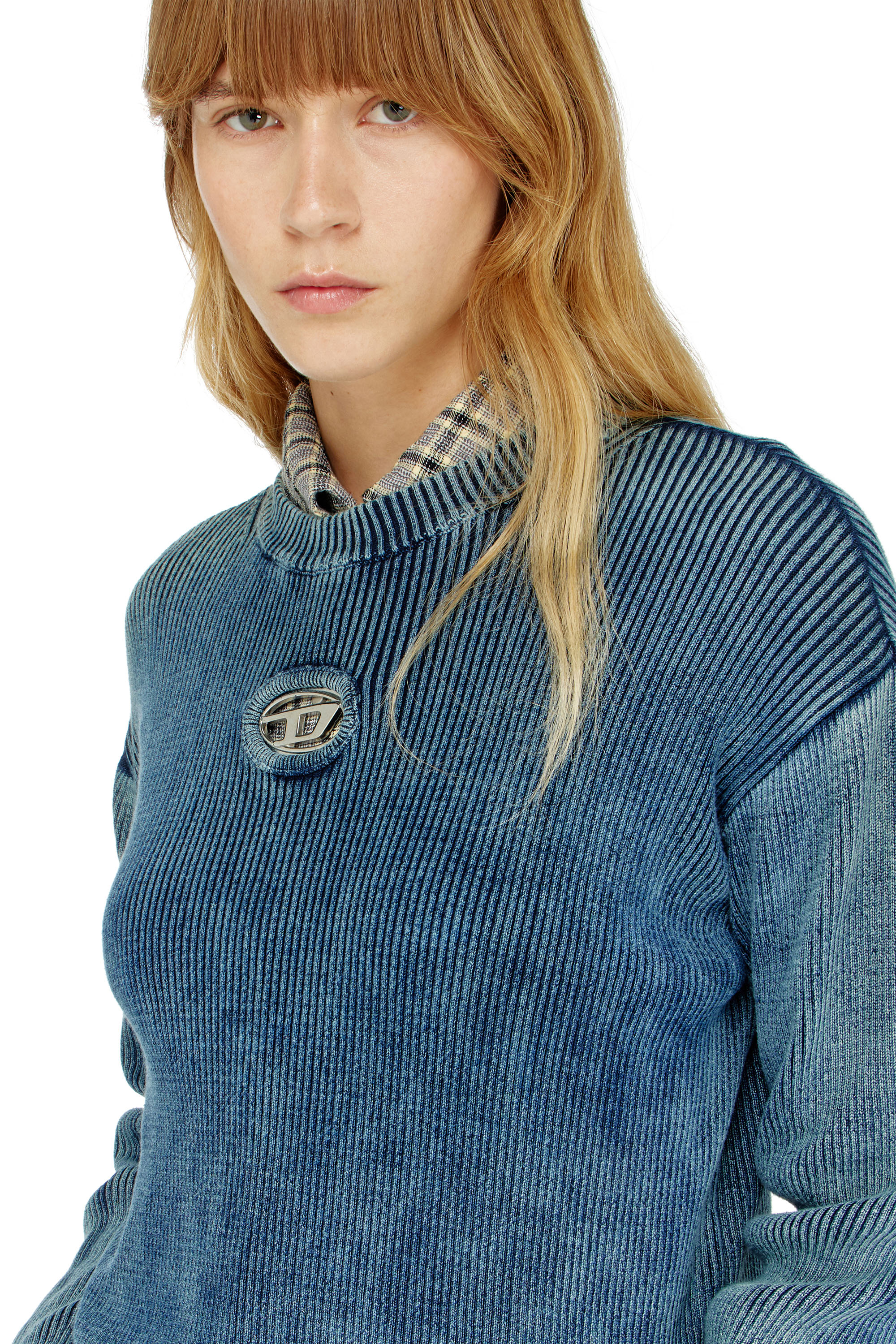 Diesel - M-ANCHOREX, Female's プルオーバーニット in ブルー - 4