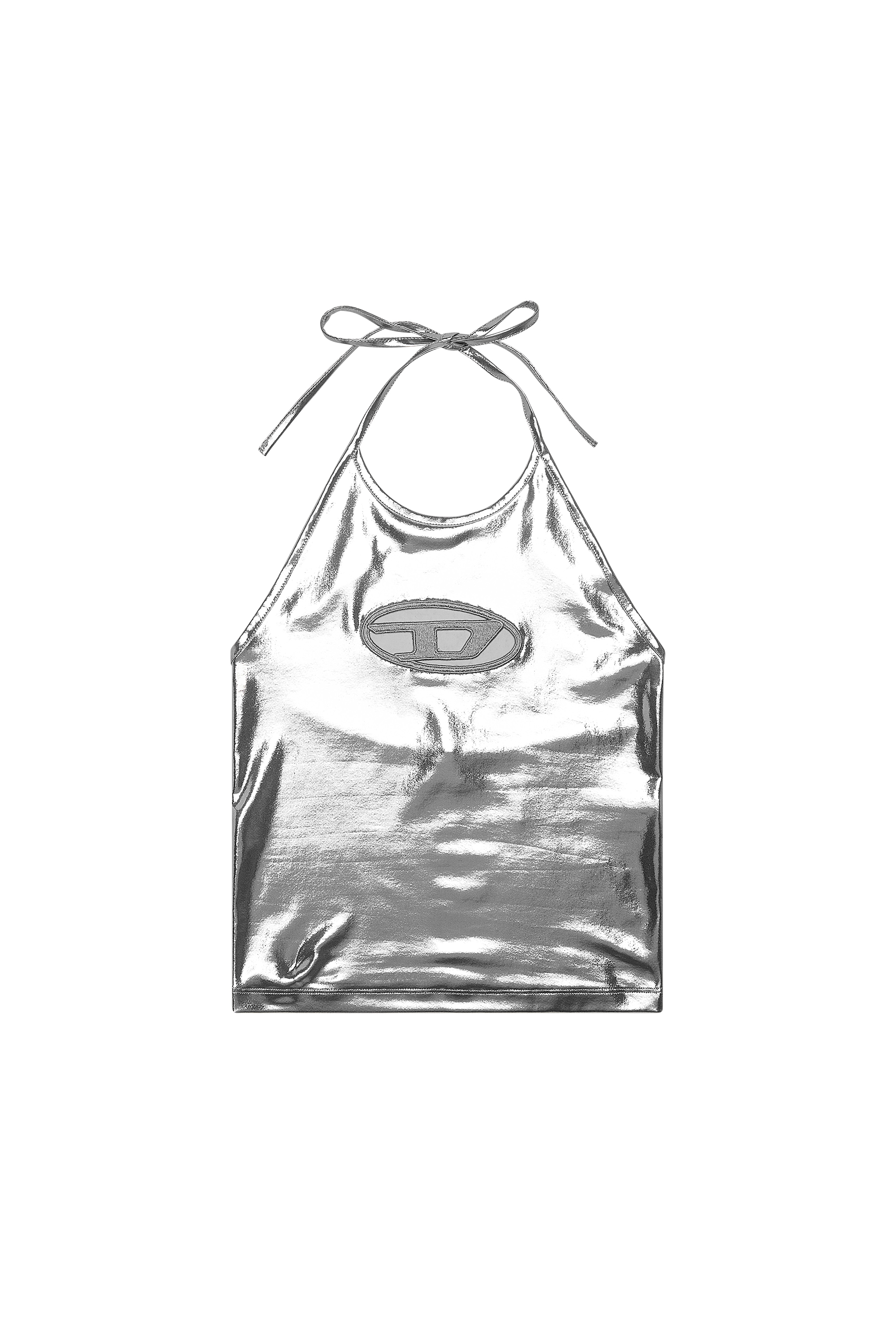 Diesel - T-SALILA-OD, Female's トップスタンクトップホルターネック in シルバー - 2