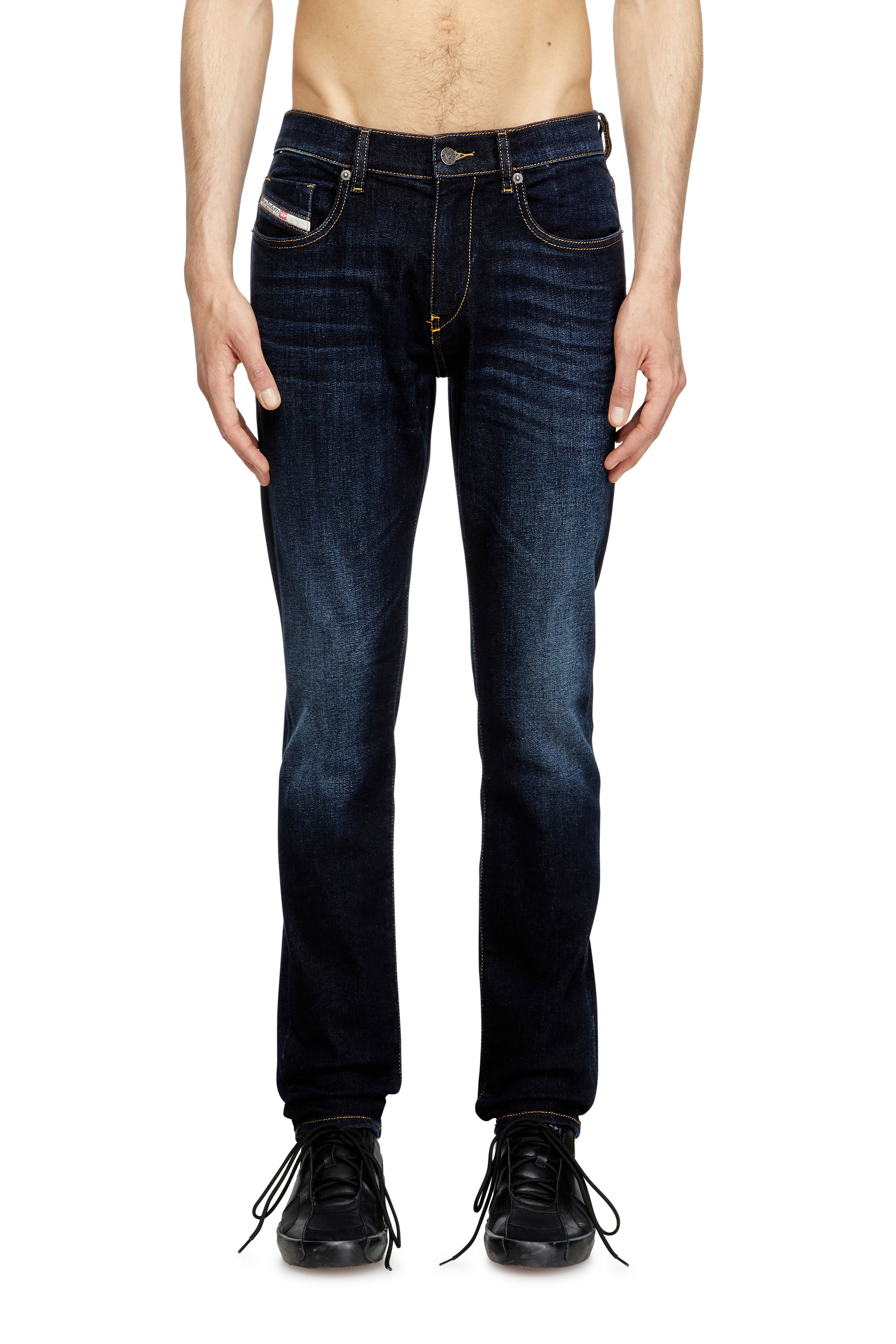 Diesel - Male's Slim Jeans 2019 D-Strukt 009ZS, ダークブルー - 3
