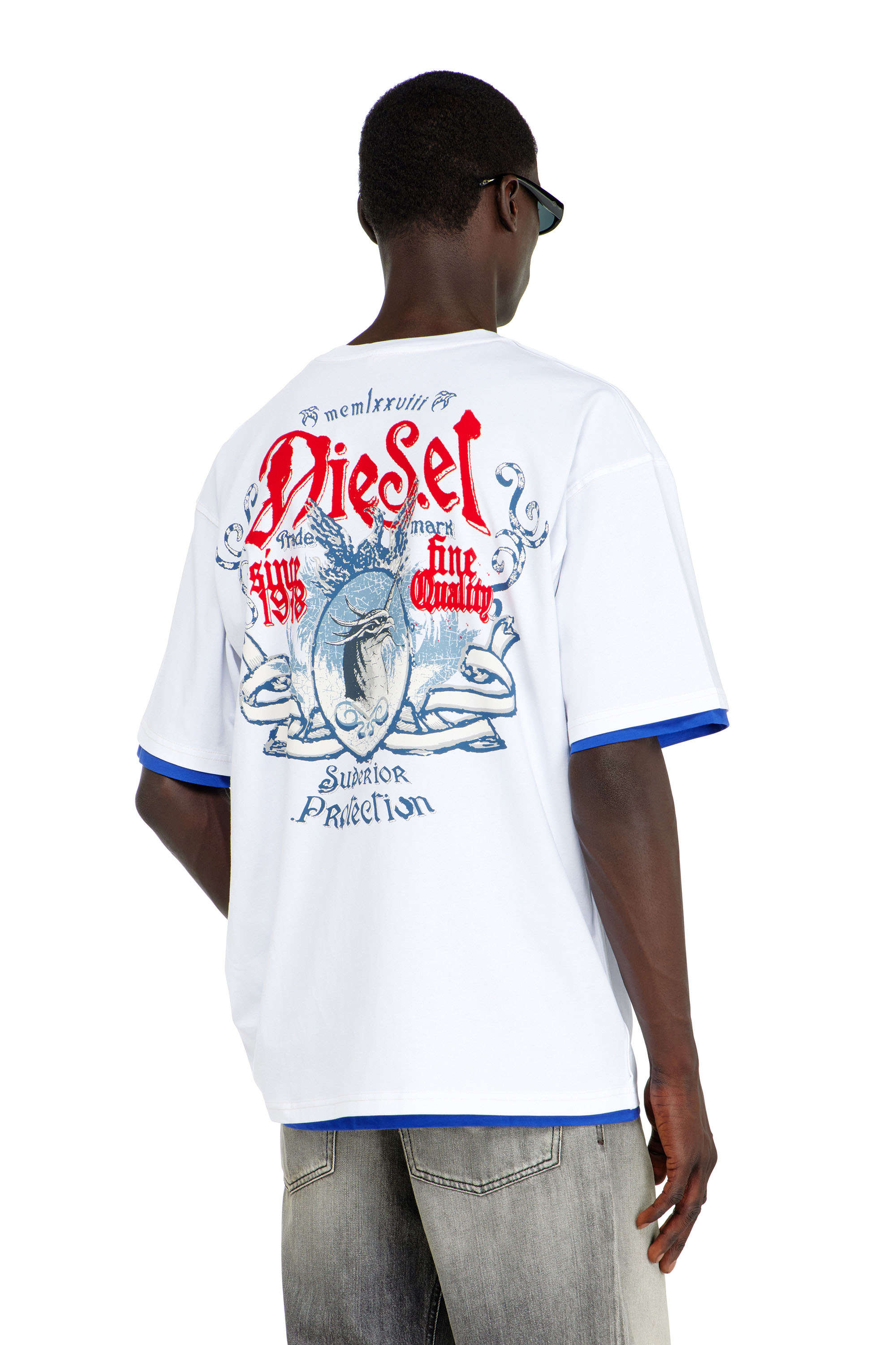 Diesel - T-BOXT-AA2, Male's Tシャツ in ホワイト - 4