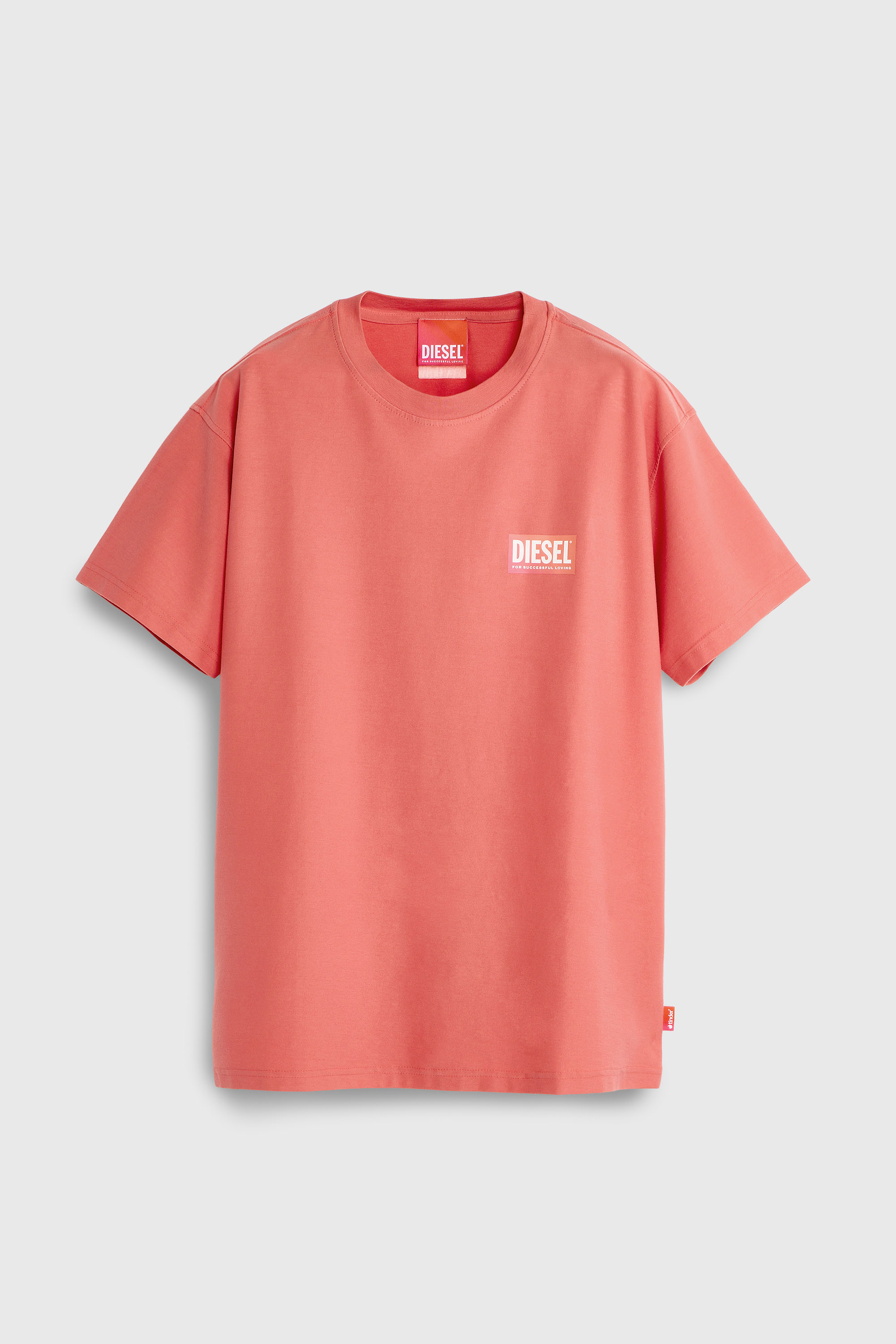 Diesel - PR-T-NORM-CHITIND-R, Unisex's T-shirt with transparent back logo in コーラルローズ - 2
