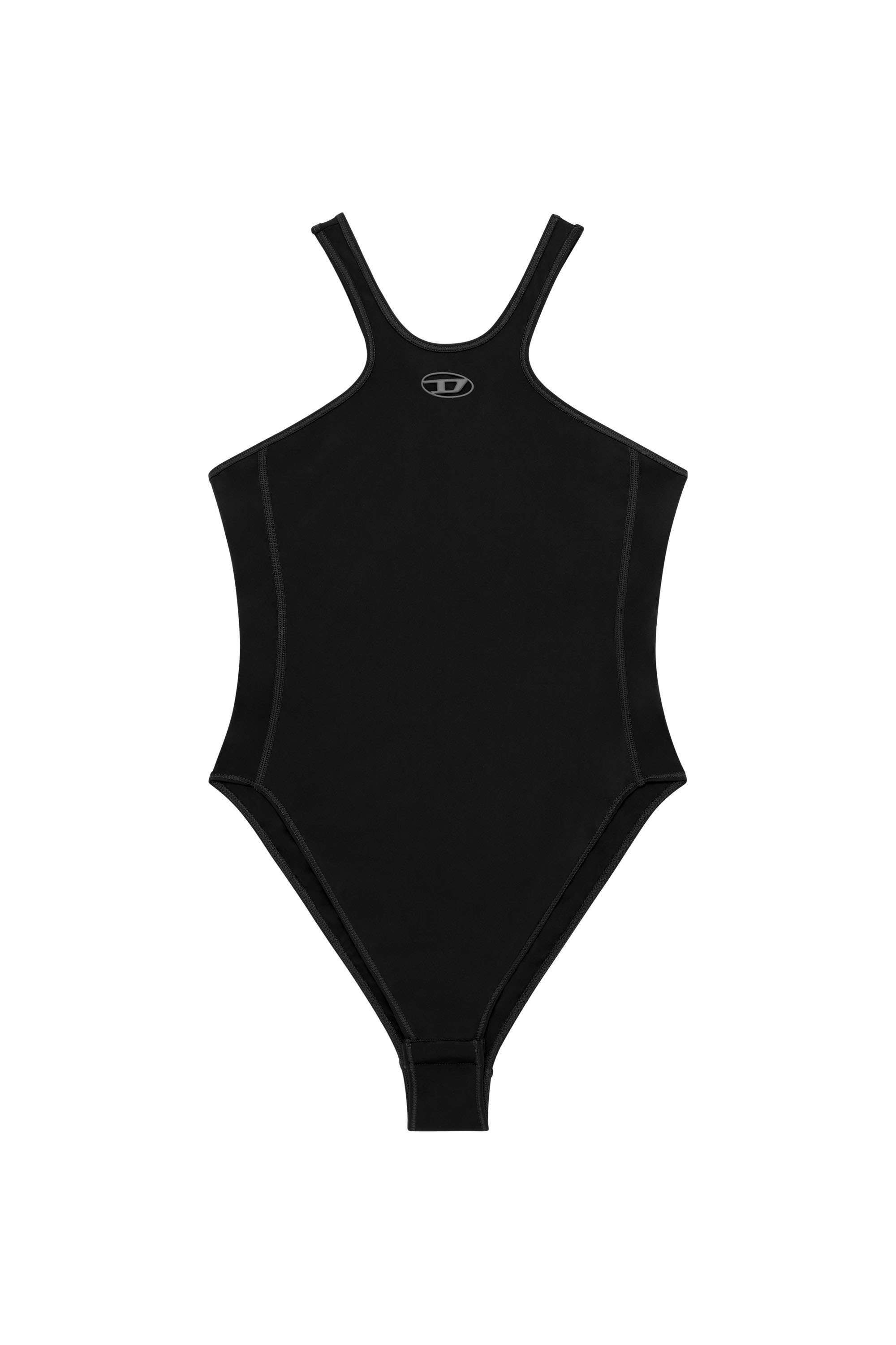 【完売必至】 DIESEL ディーゼル Ut-Body-Utlt ボディスーツ Women's Camo lace bodysuit with Oval D embroidery | Black