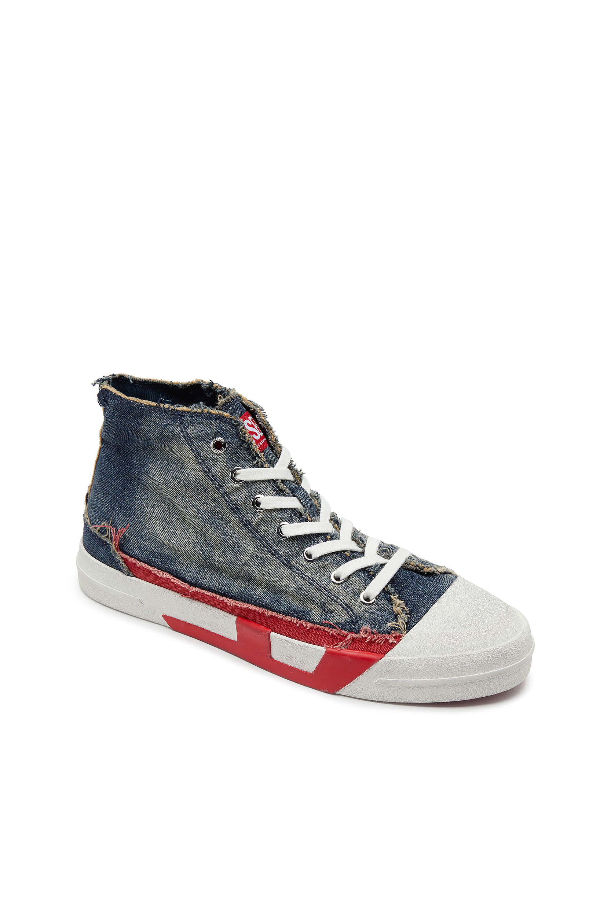 Diesel - S-D-VERSE MID II, Male's ミッドカットスニーカー in ブルー/レッド - 7