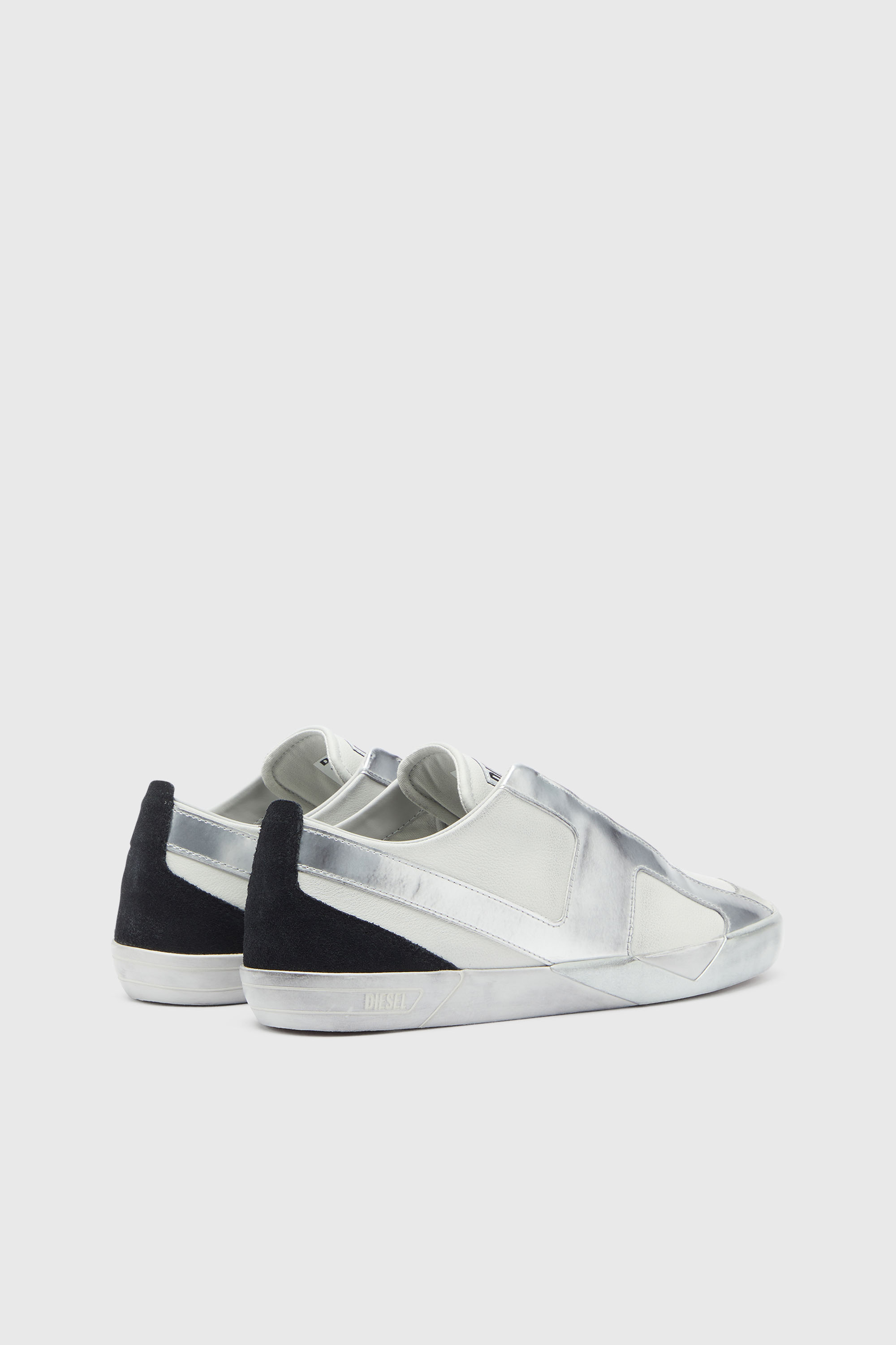 Diesel - S-SLANTE-D LOW, Male's ローカットスニーカー in ホワイト/シルバー - 3