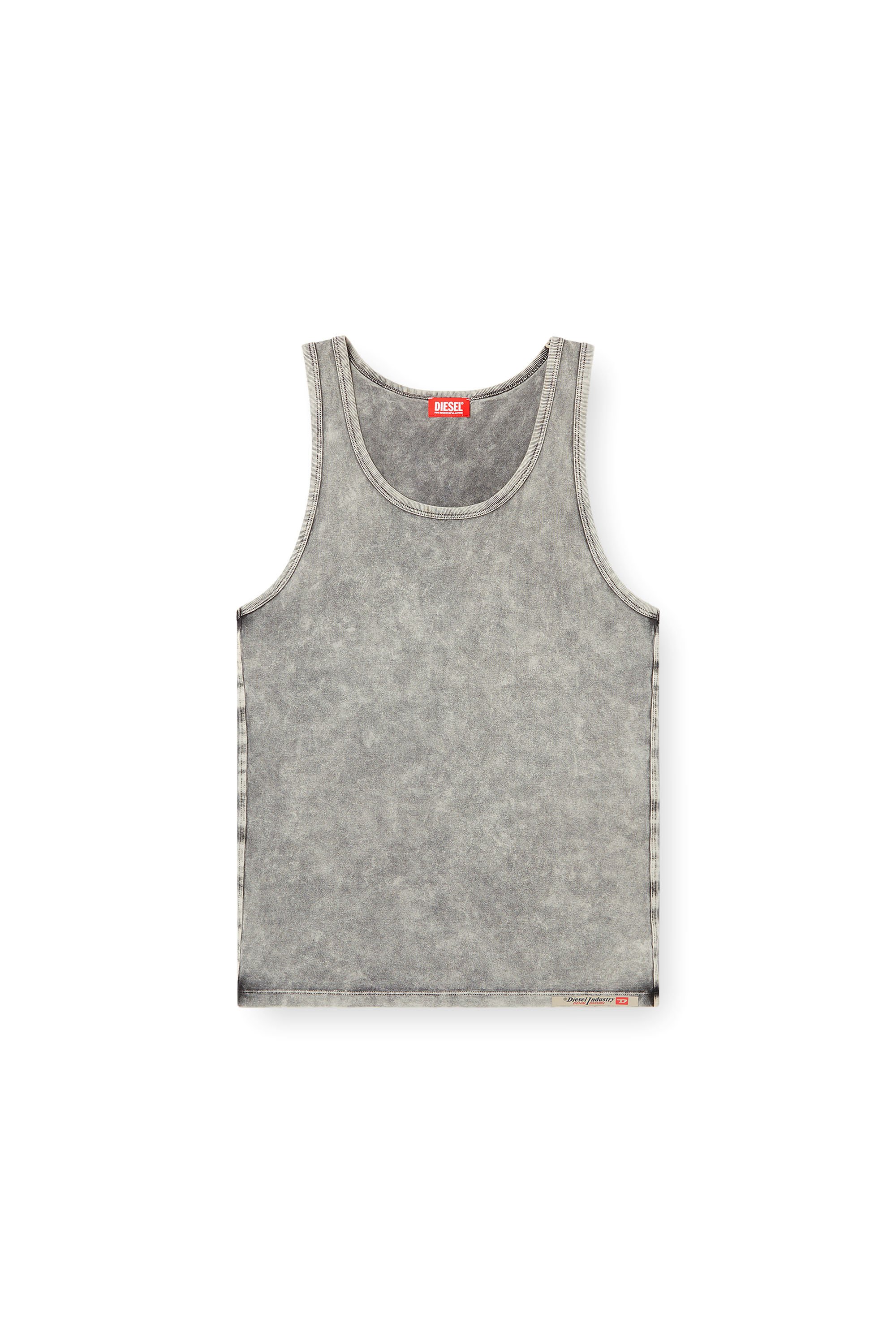 Diesel - WALTY-DNM, Male's Denim-effect tank top in グレー - 4