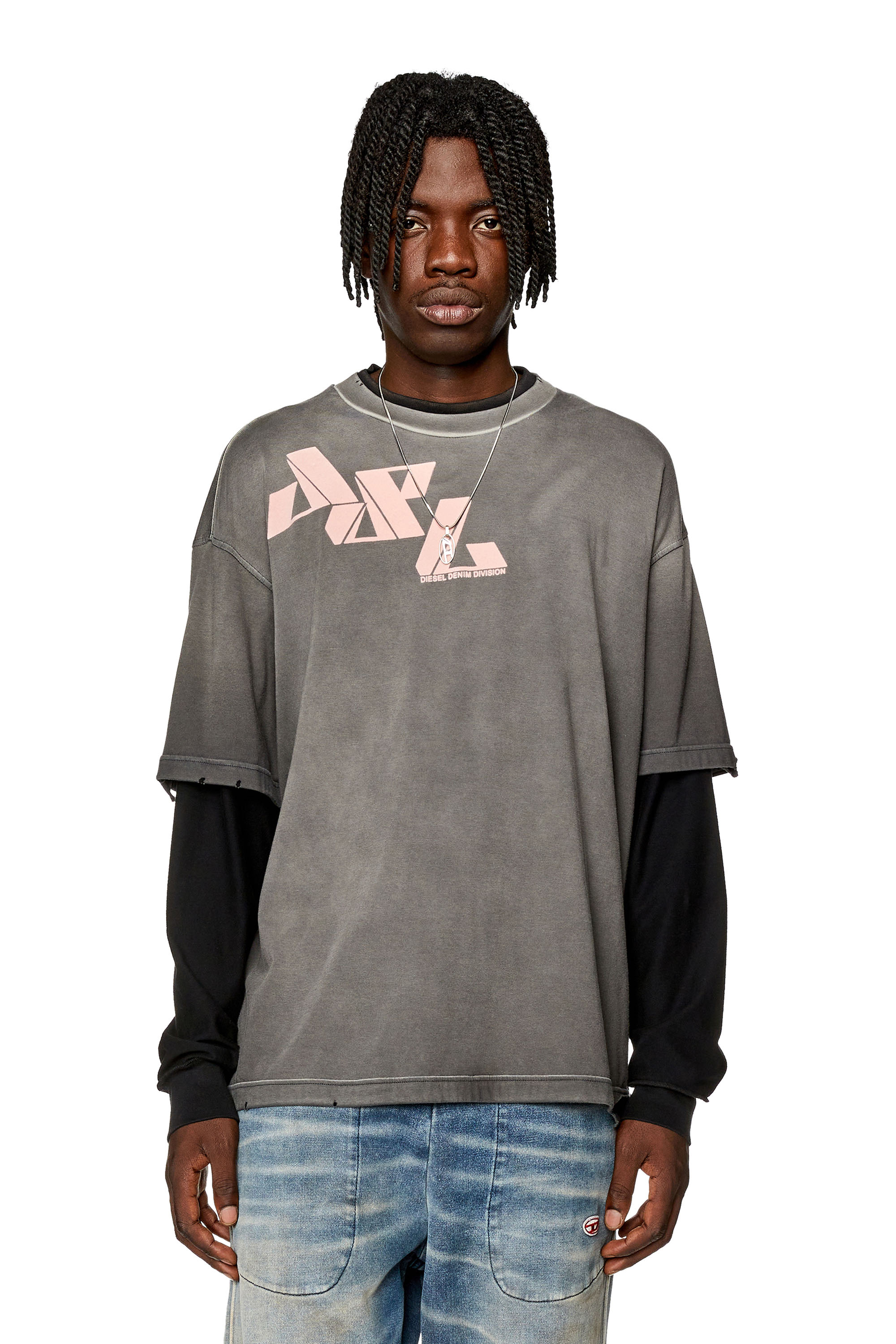 Diesel - T-WASY-LS, グレー - Image 1