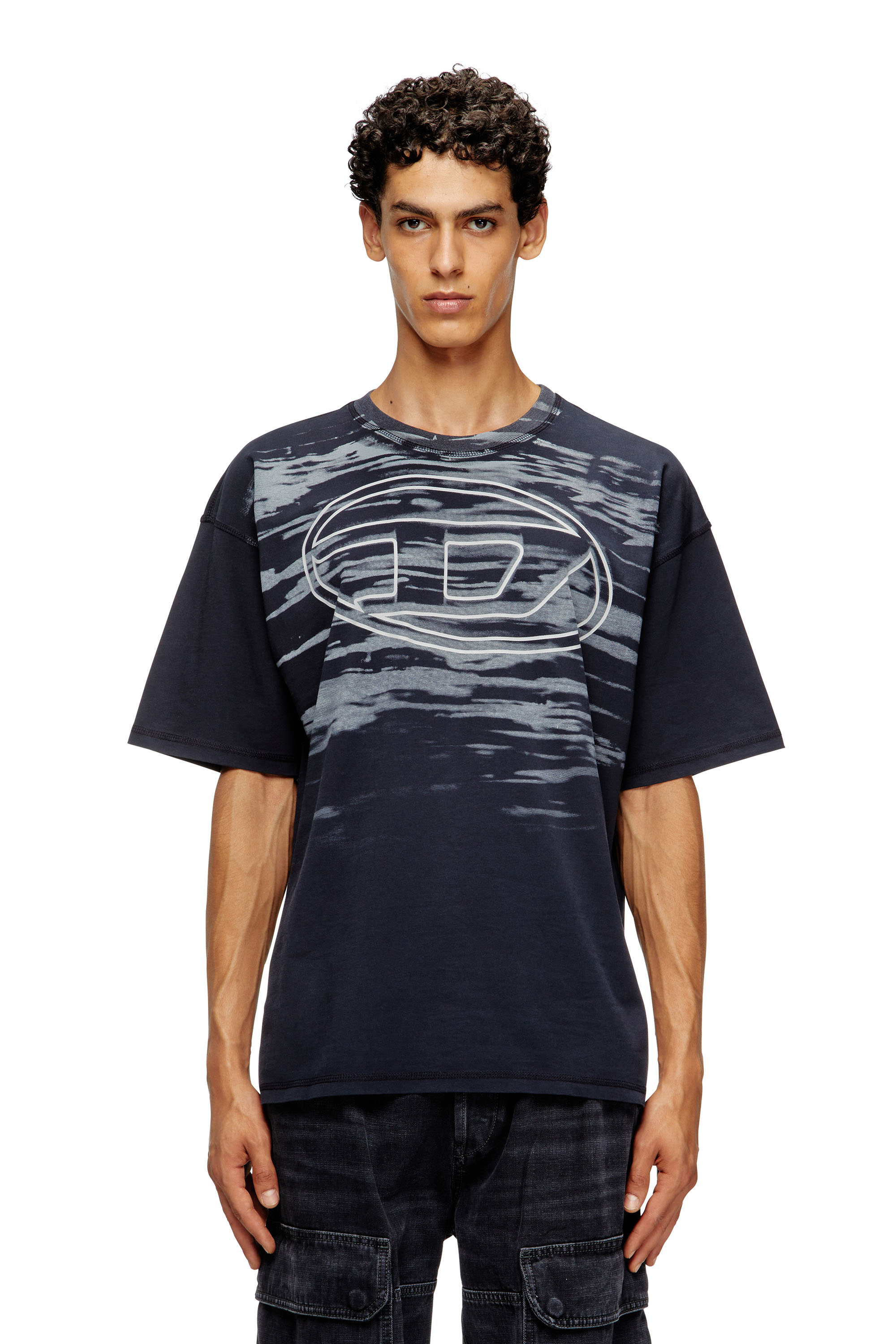Diesel - T-BOXT-T5, Male's Tシャツ in ダークブルー - 3