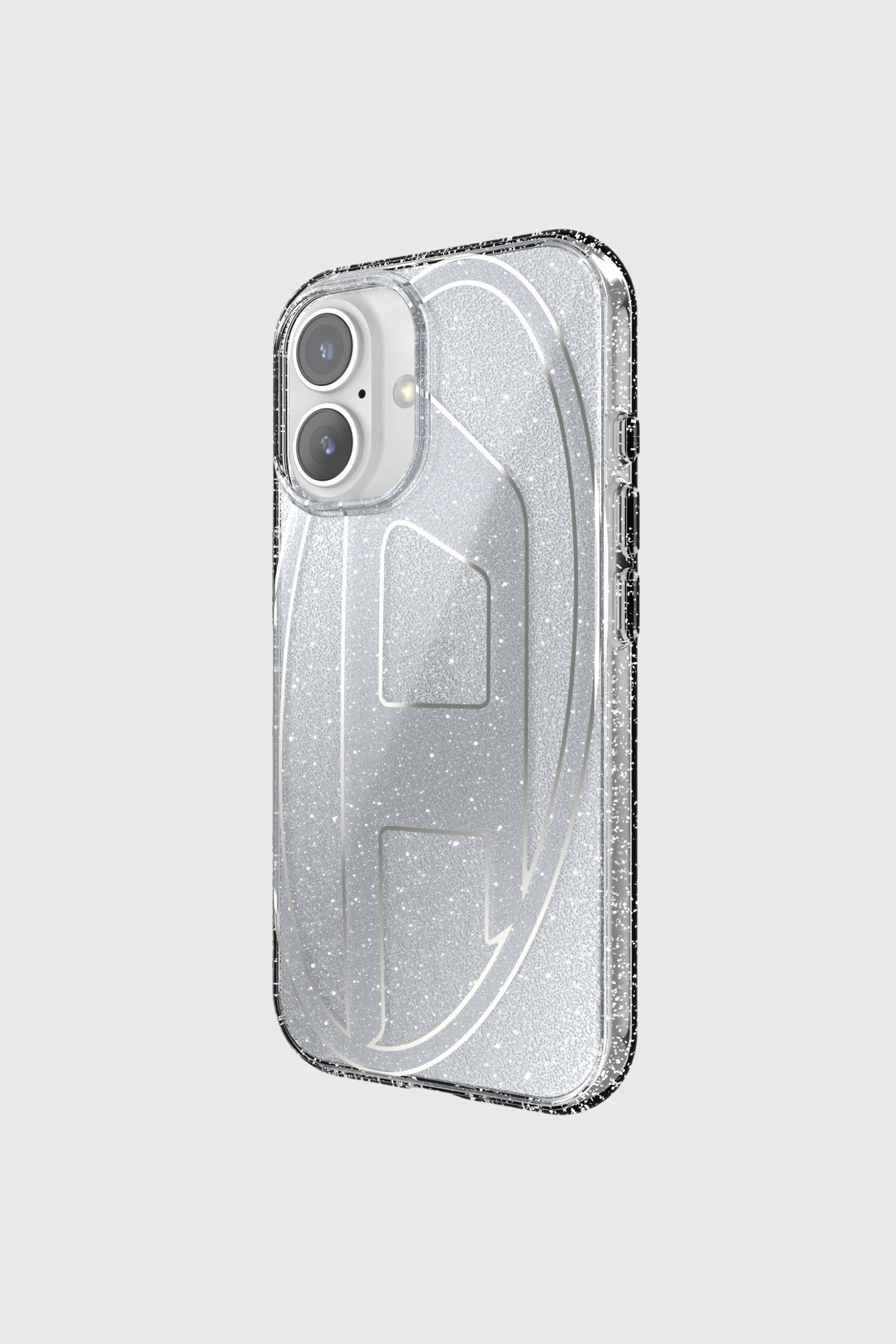 Diesel - 60151 AOP CASE, Unisex's Oval D Glitter Case for iP 16 in シルバー - 1