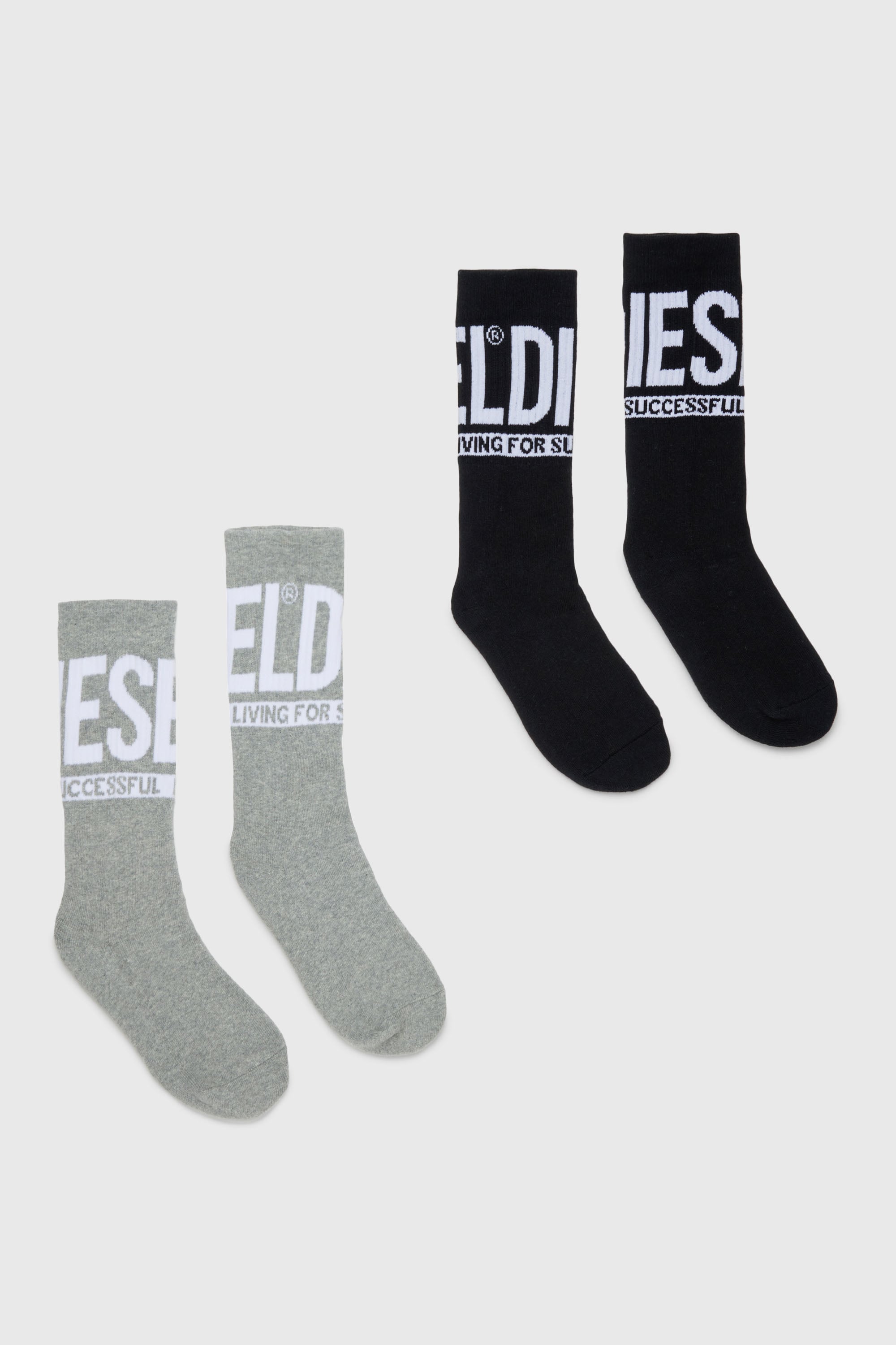 Diesel - SKM-ZRAYBIPACK, Male's ソックスセットロゴ in ブラック - 1