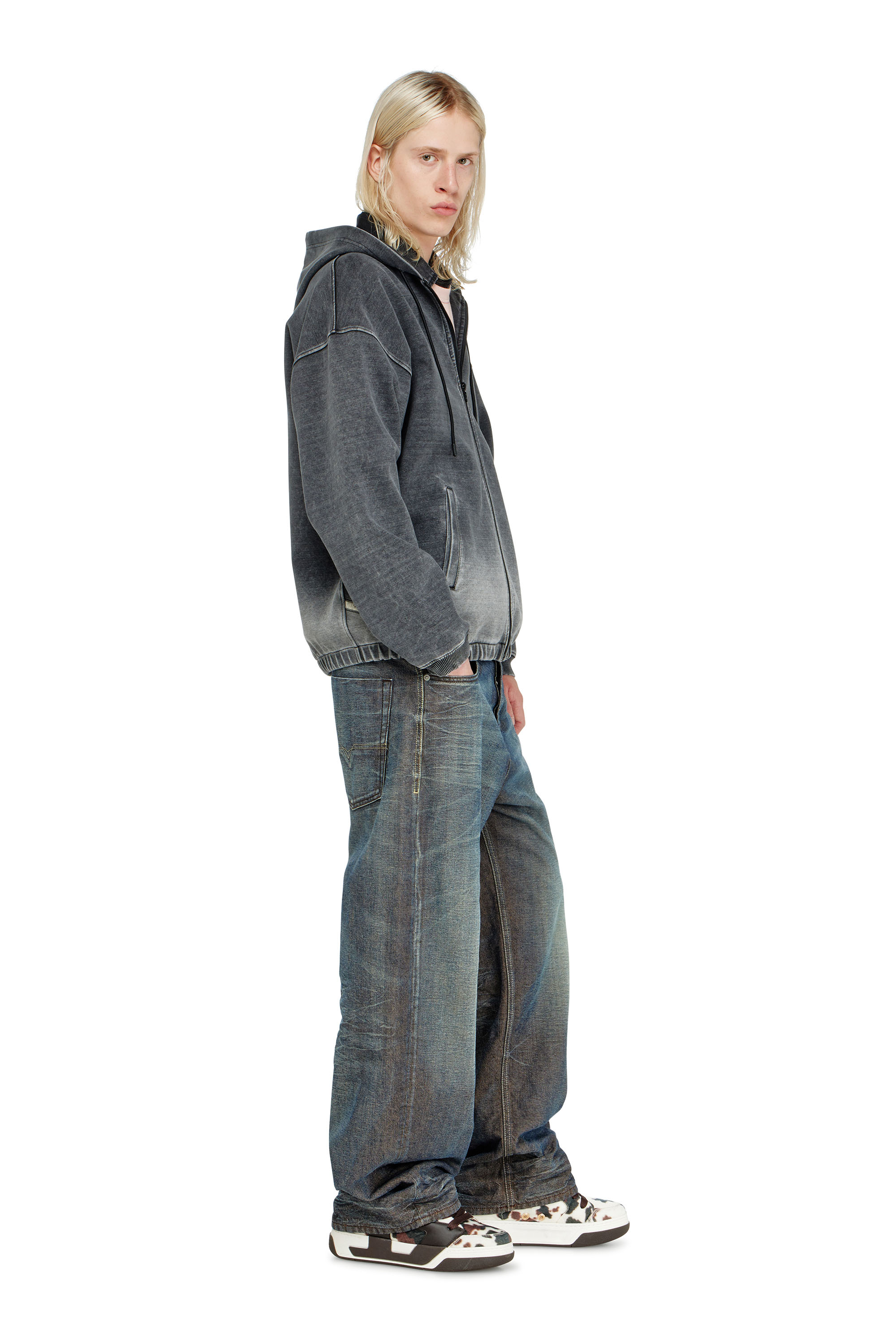 Diesel - Unisex's Relaxed Jeans 1997 D-Enim-M 007EM, ダークブルー - 2