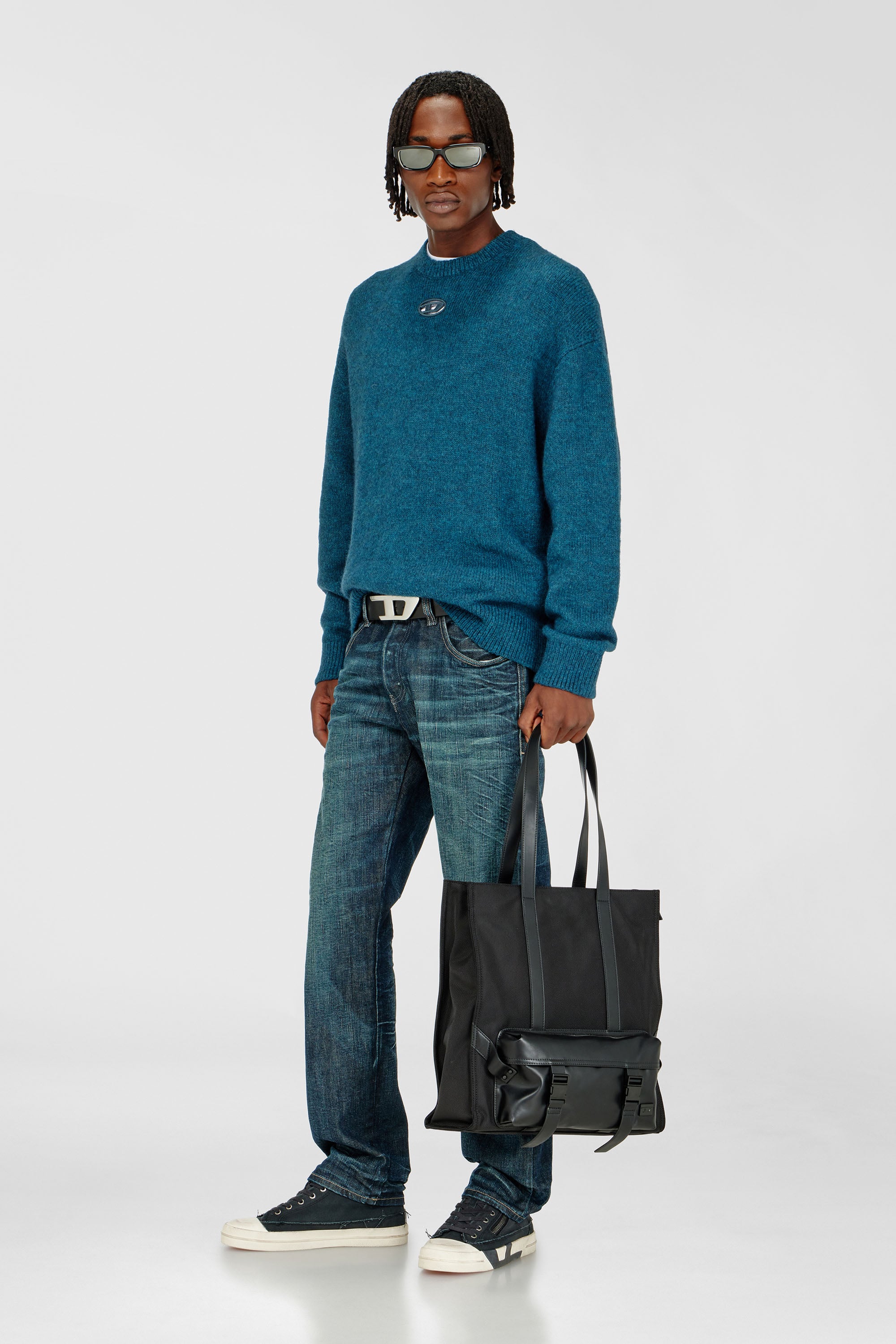 Diesel - K-AREESO, Male's プルオーバーニット in ウォーターグリーン - 2