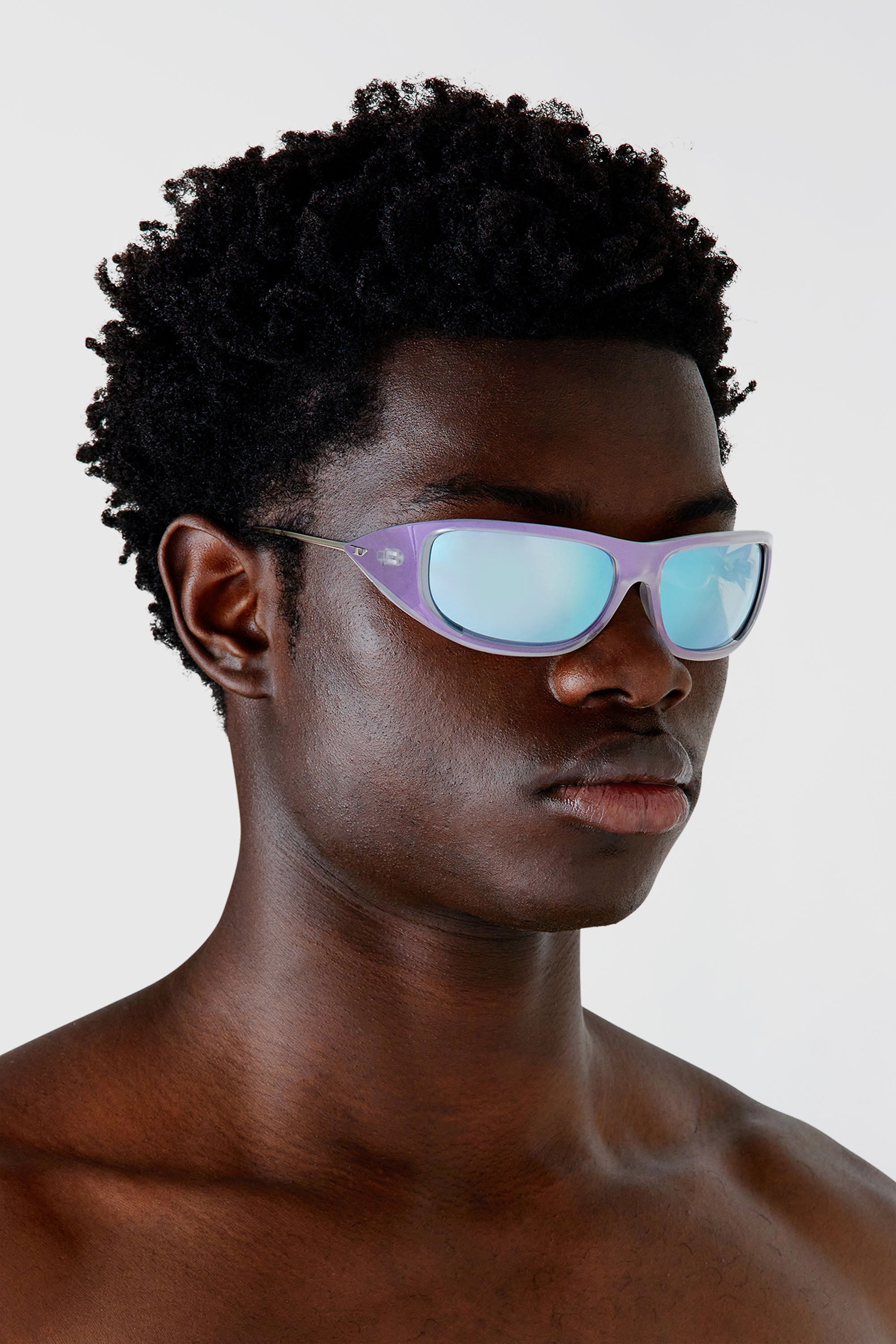 Diesel - 0DL3001 SIZE 61, Unisex's Wraparound style sunglasses in バブル - 4
