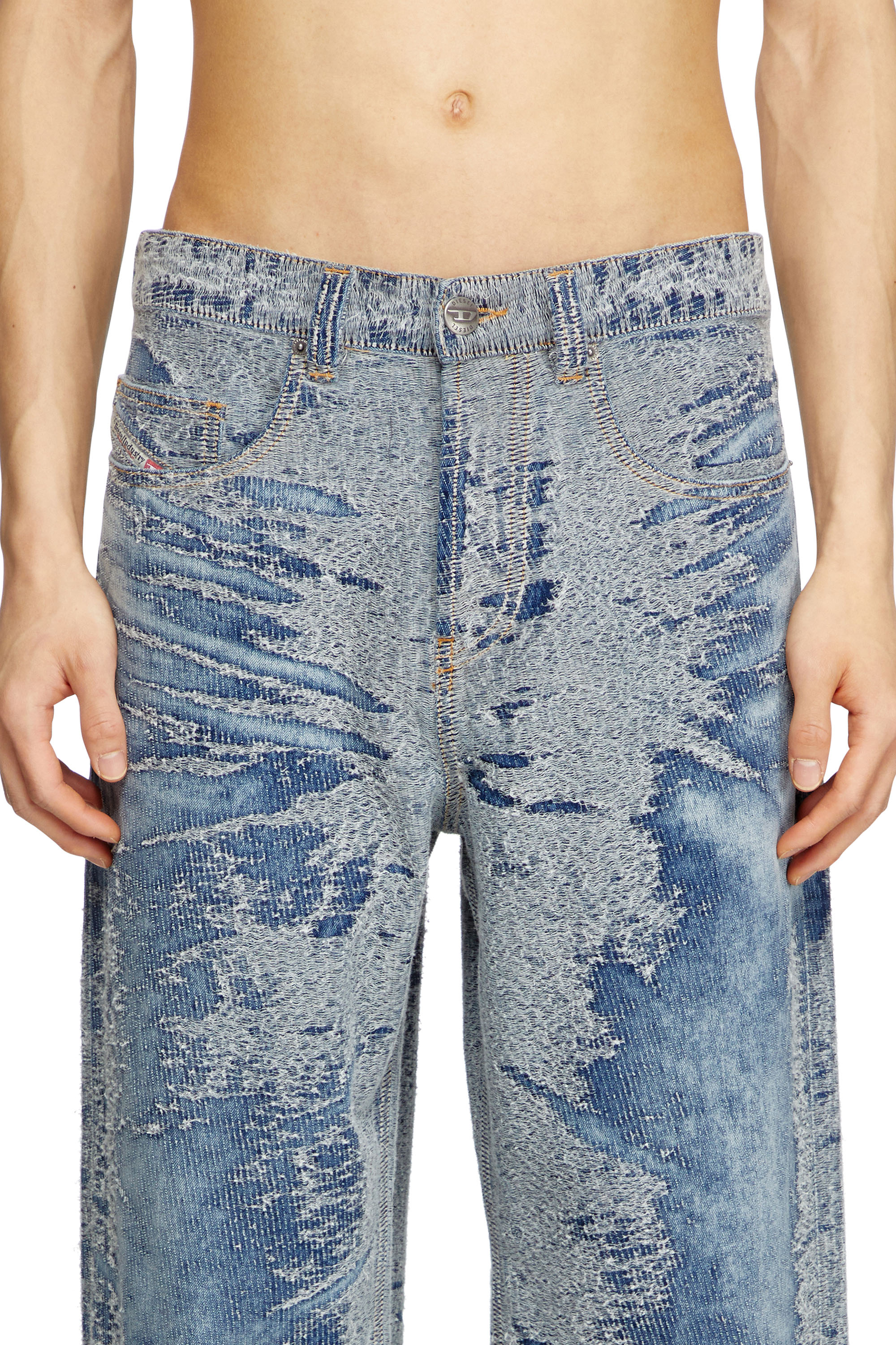 Diesel - Male's Relaxed Jeans 2001 D-Macro 007W4, ミディアムブルー - 5