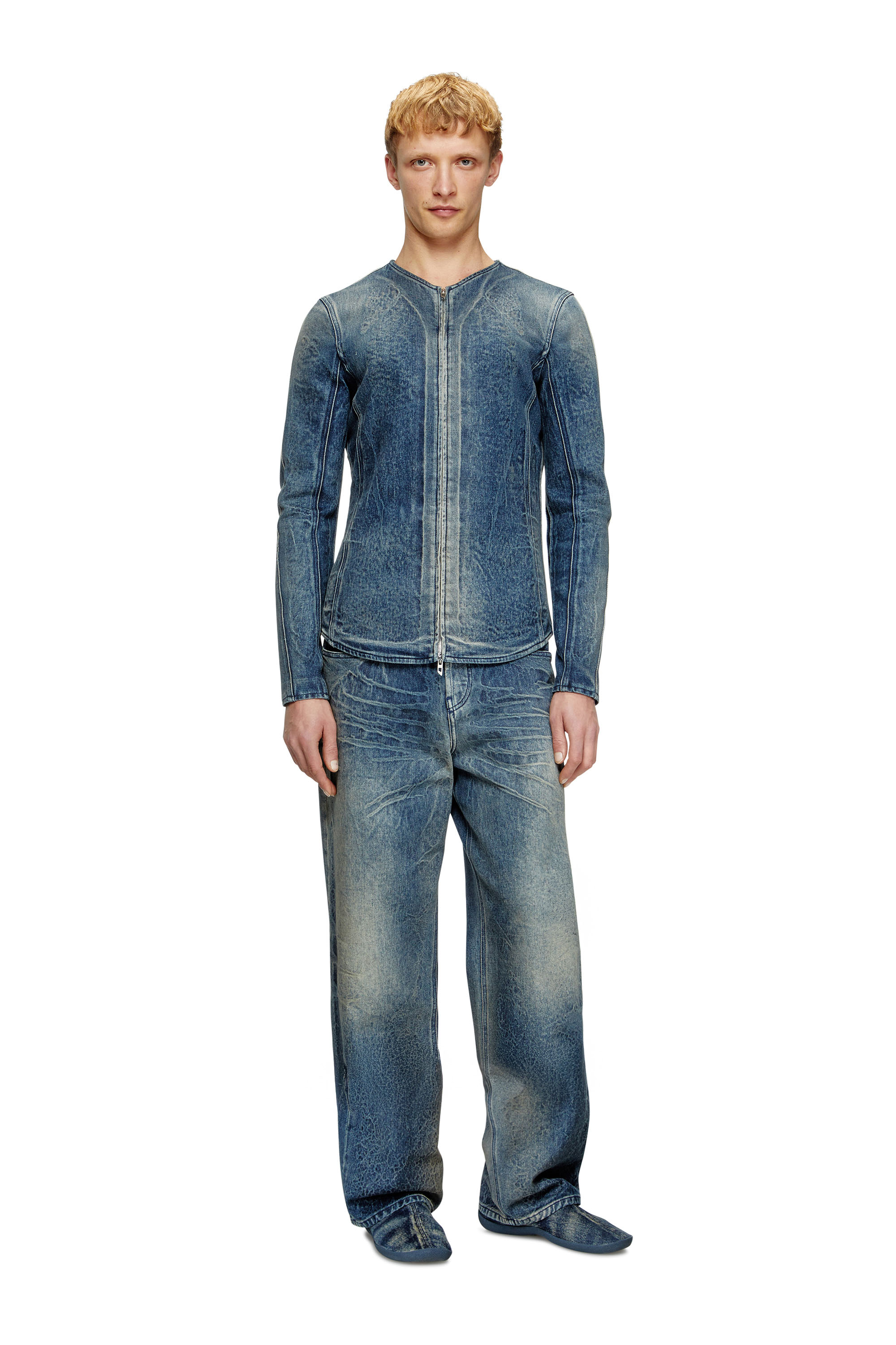 Diesel - Male's Relaxed Jeans 2001 D-Macro 007BG, ダークブルー - 1