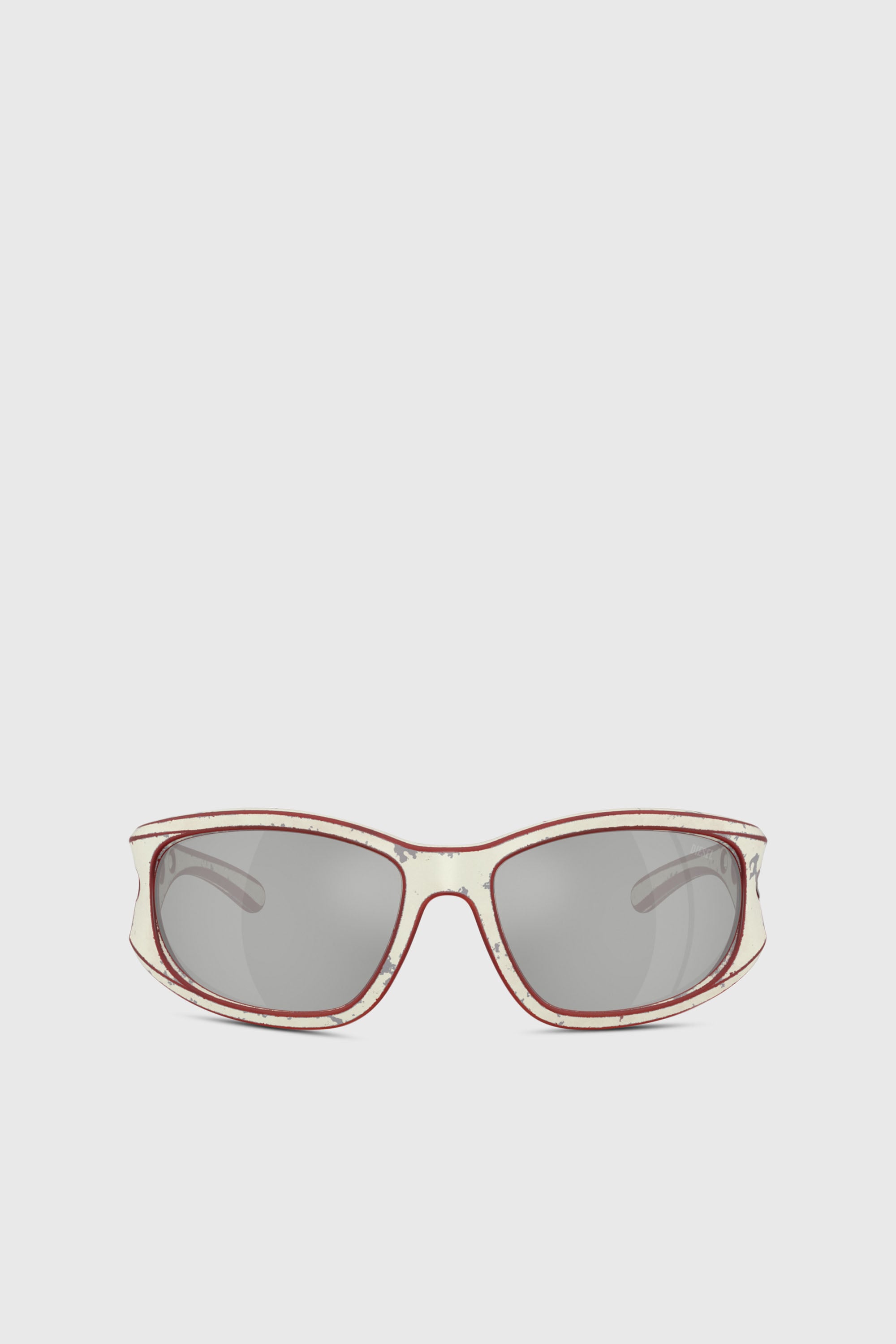 Diesel - 0DL3012U, Unisex's Rectangle sunglasses in イエロー/レッド - 2