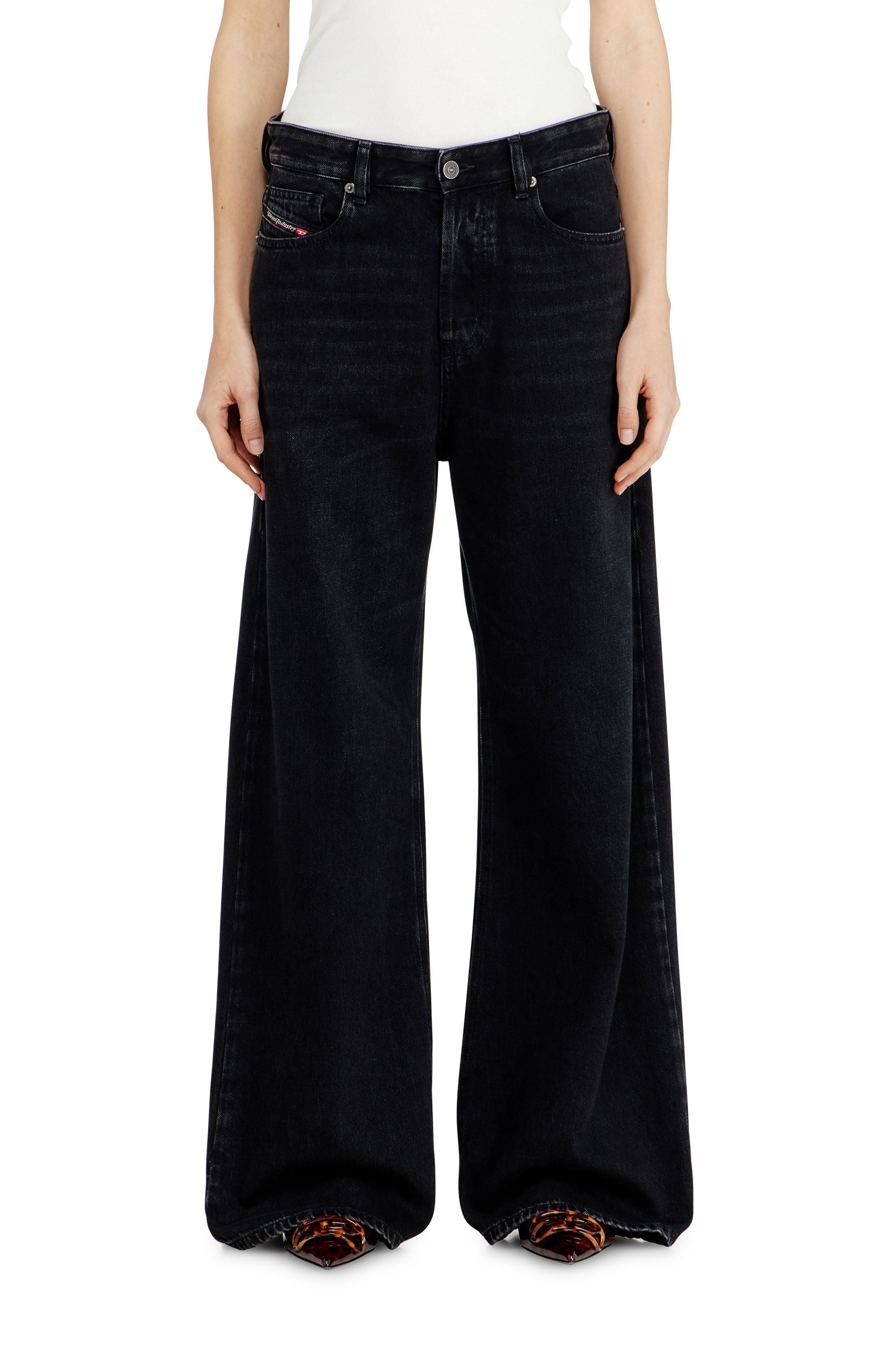 Diesel - Unisex's Relaxed Jeans 1996 D-Sire 09P09, ブラック/ダークグレー - 4