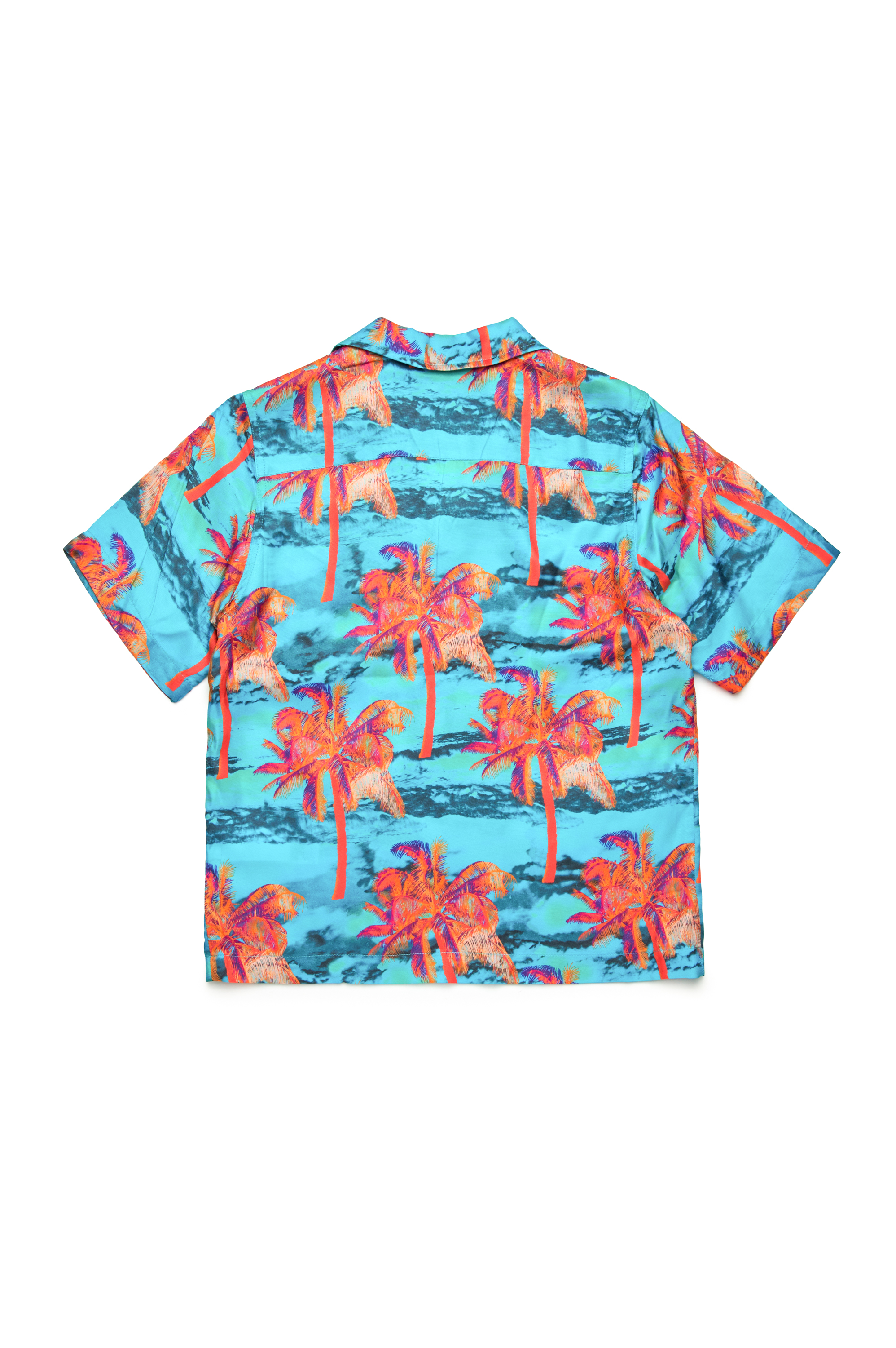 Diesel - MCBMOWTADRIAN, Male's Bowling shirt with palm tree motif in マルチカラー/ブルー - 2