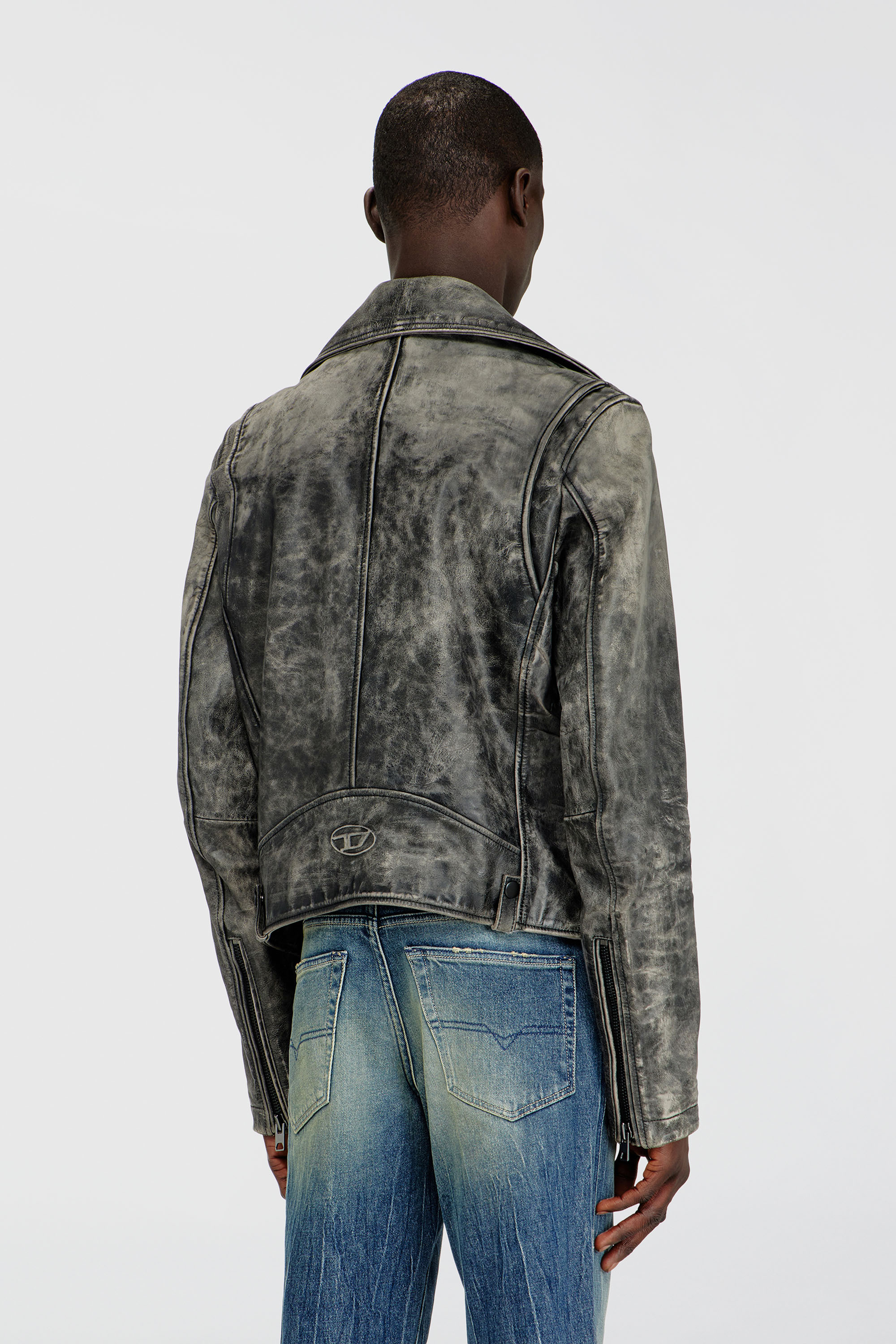Diesel - L-EON-CJCM, Male's レザージャケット in ダークグレー - 5