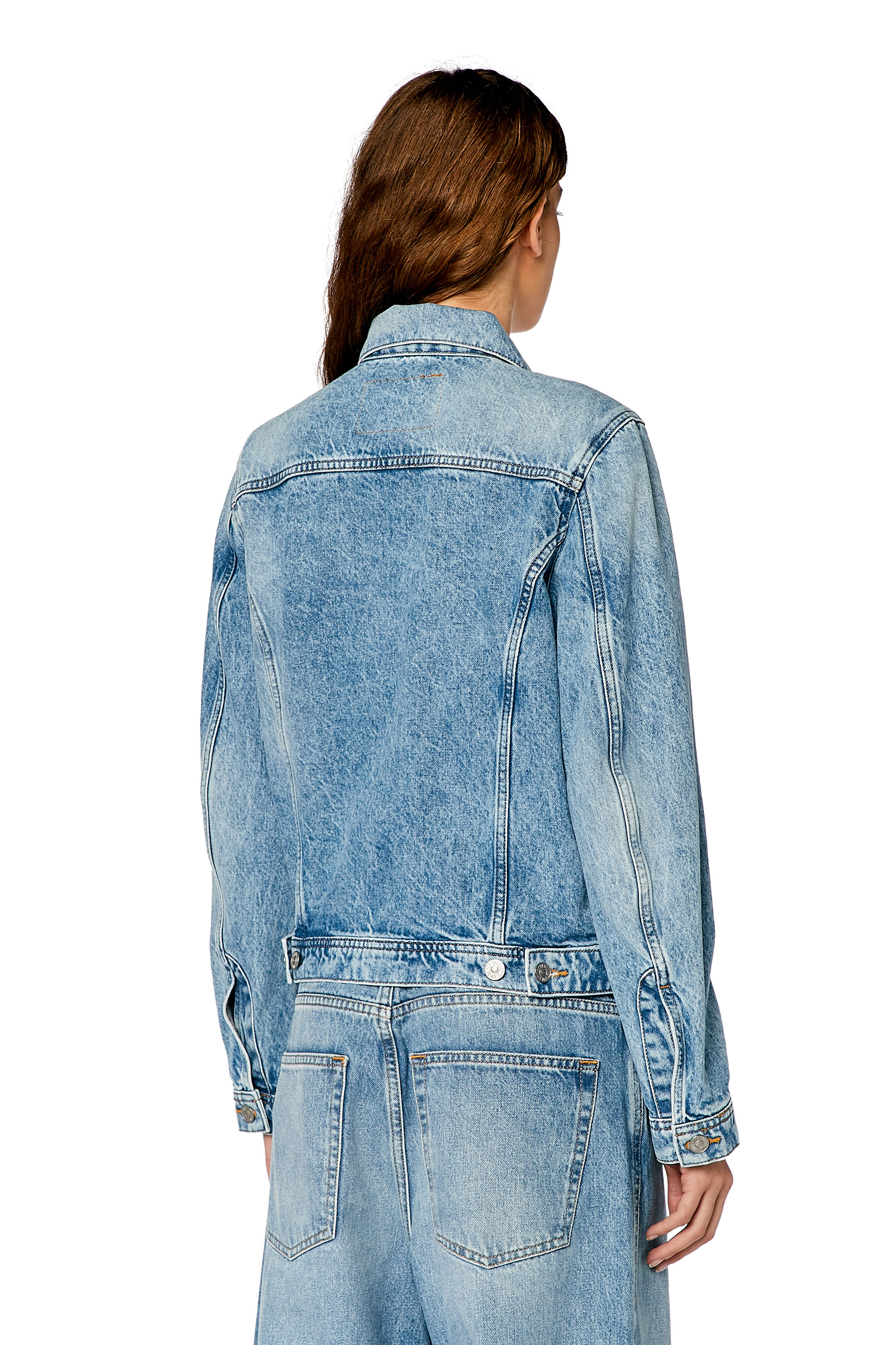 Diesel - DE-BONNY, Female's Trucker jacket in denim in ライトブルー - 5