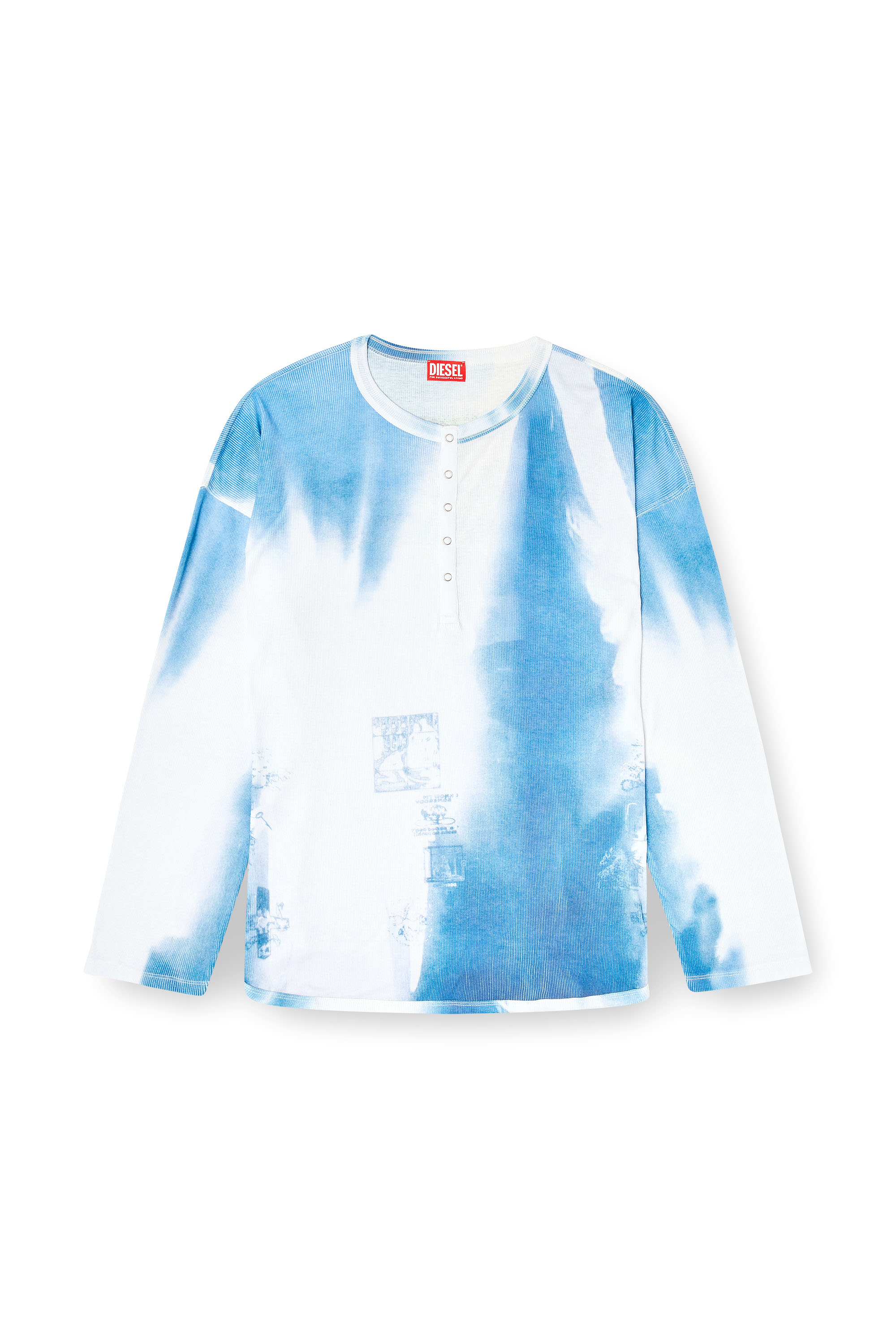 Diesel - T-ALLAN, Male's 長袖トップ in ブルー/ホワイト - 2