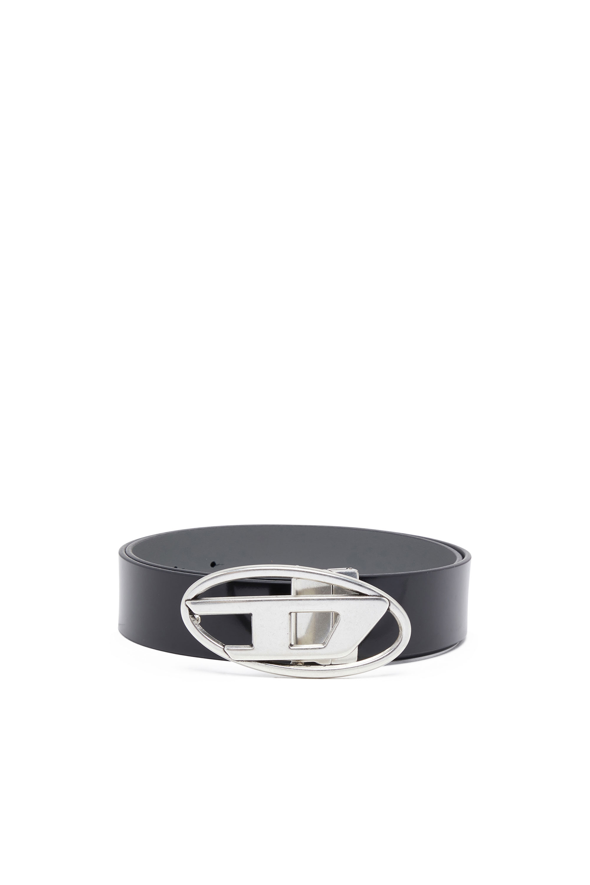 Diesel - B-1DR REV II, Male's Reversible belt in matte and shiny leather in ブラック - 1
