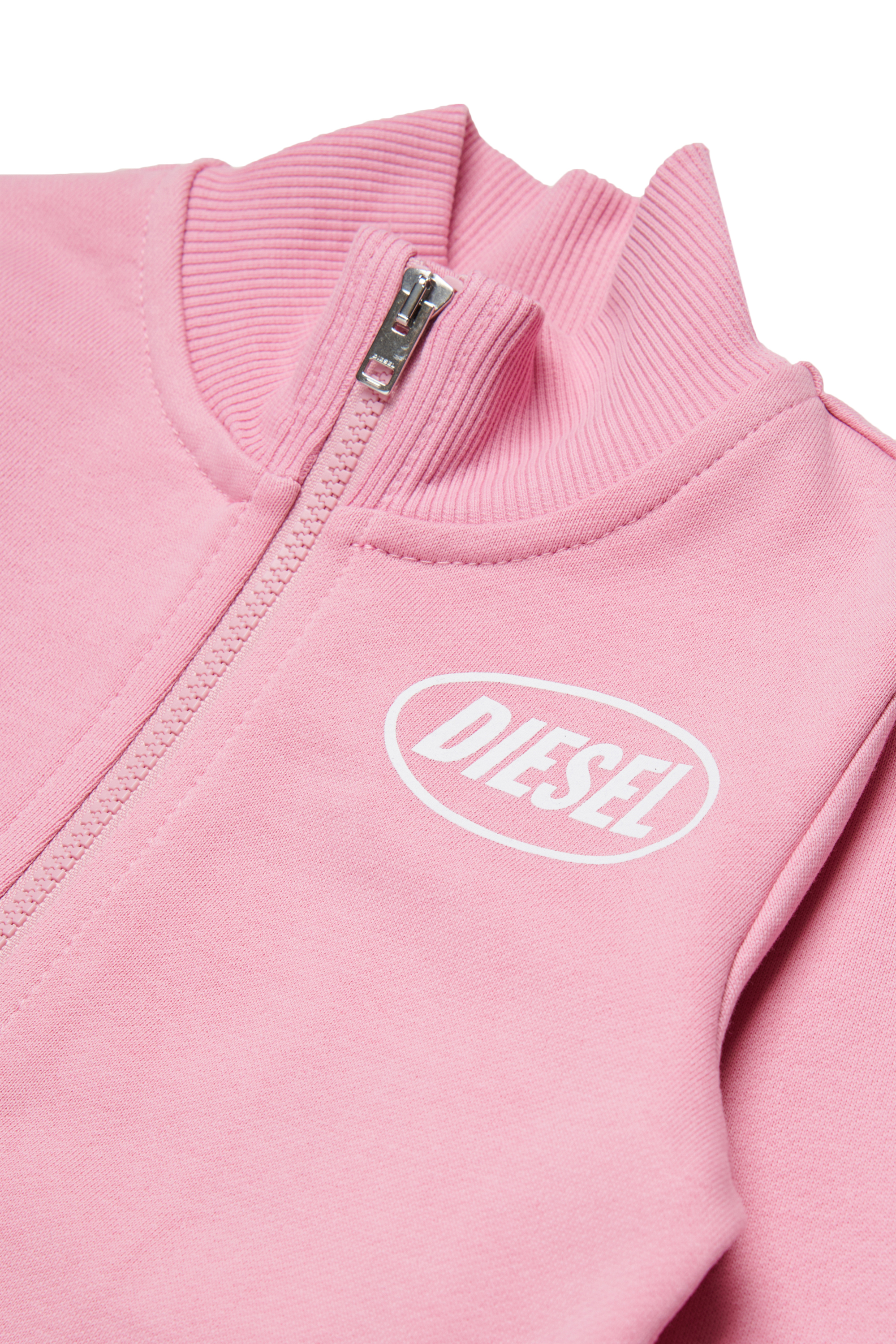 Diesel - SOLPYB, Unisex's ジップアップスウェット in ピンク / ホワイト - 3