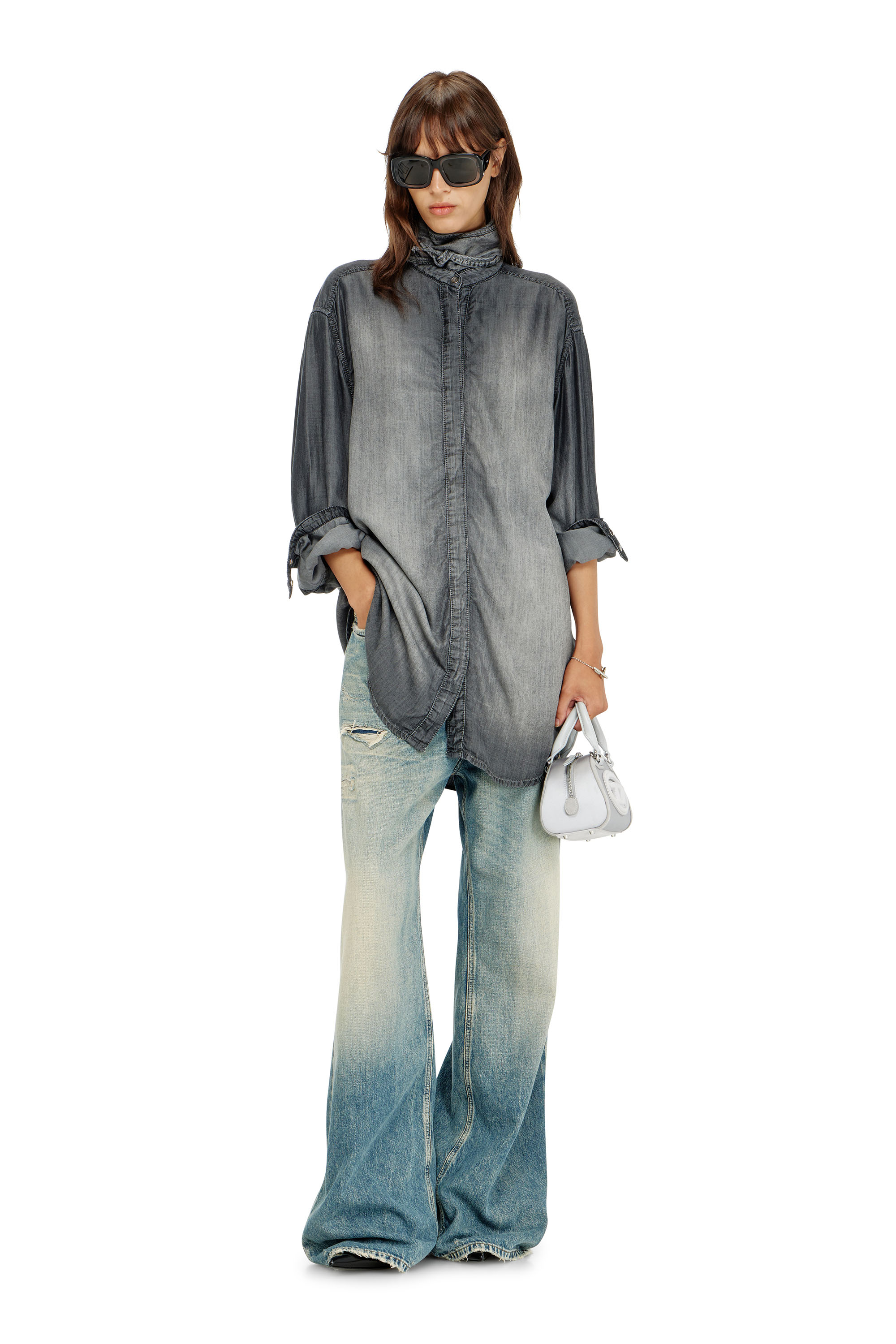 Diesel - DE-ARVEN-S, Female's デニムシャツ in グレー - 1