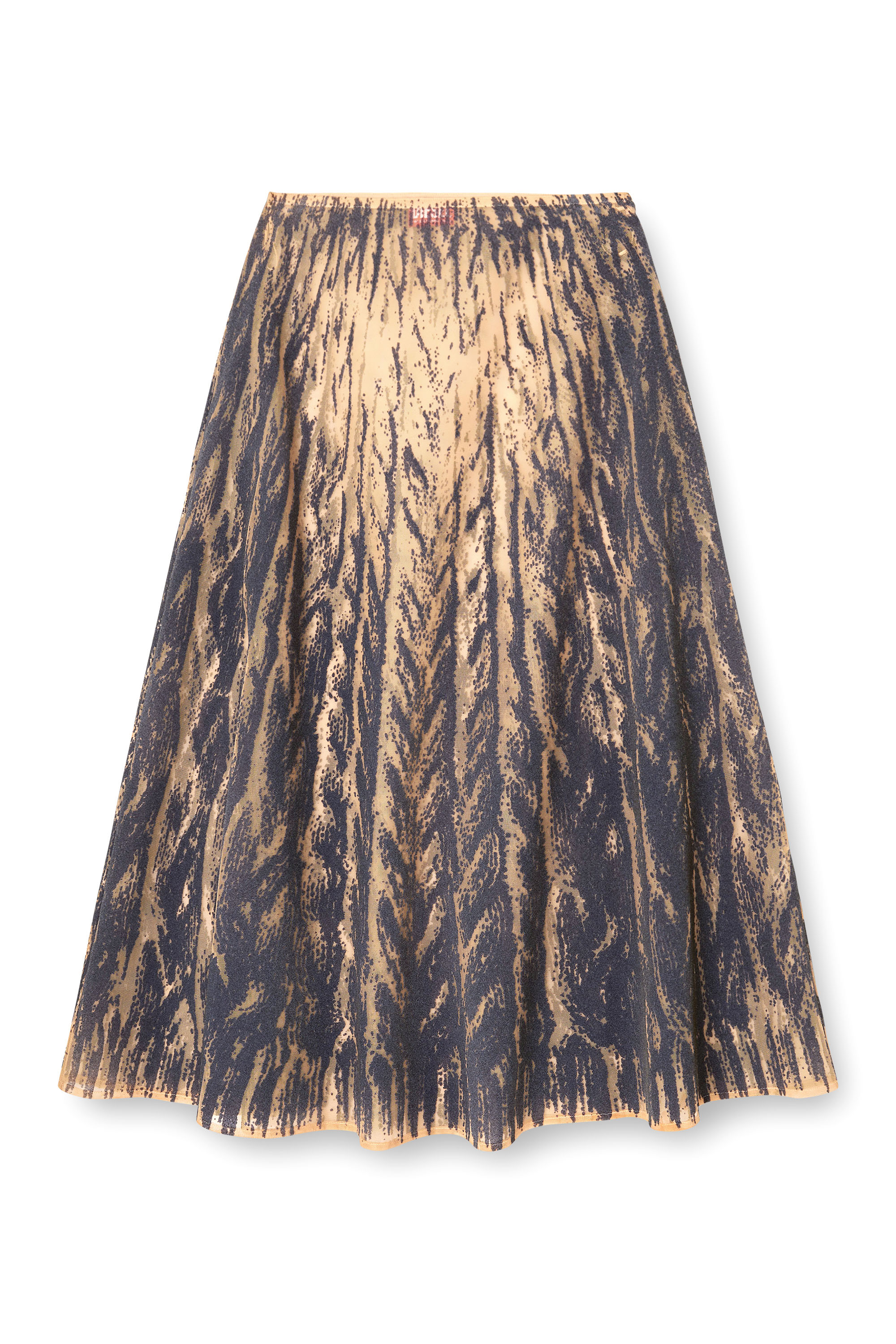 Diesel - O-RIUNDA, Female's Sheer skirt in rigid printed tulle in グレー - 2