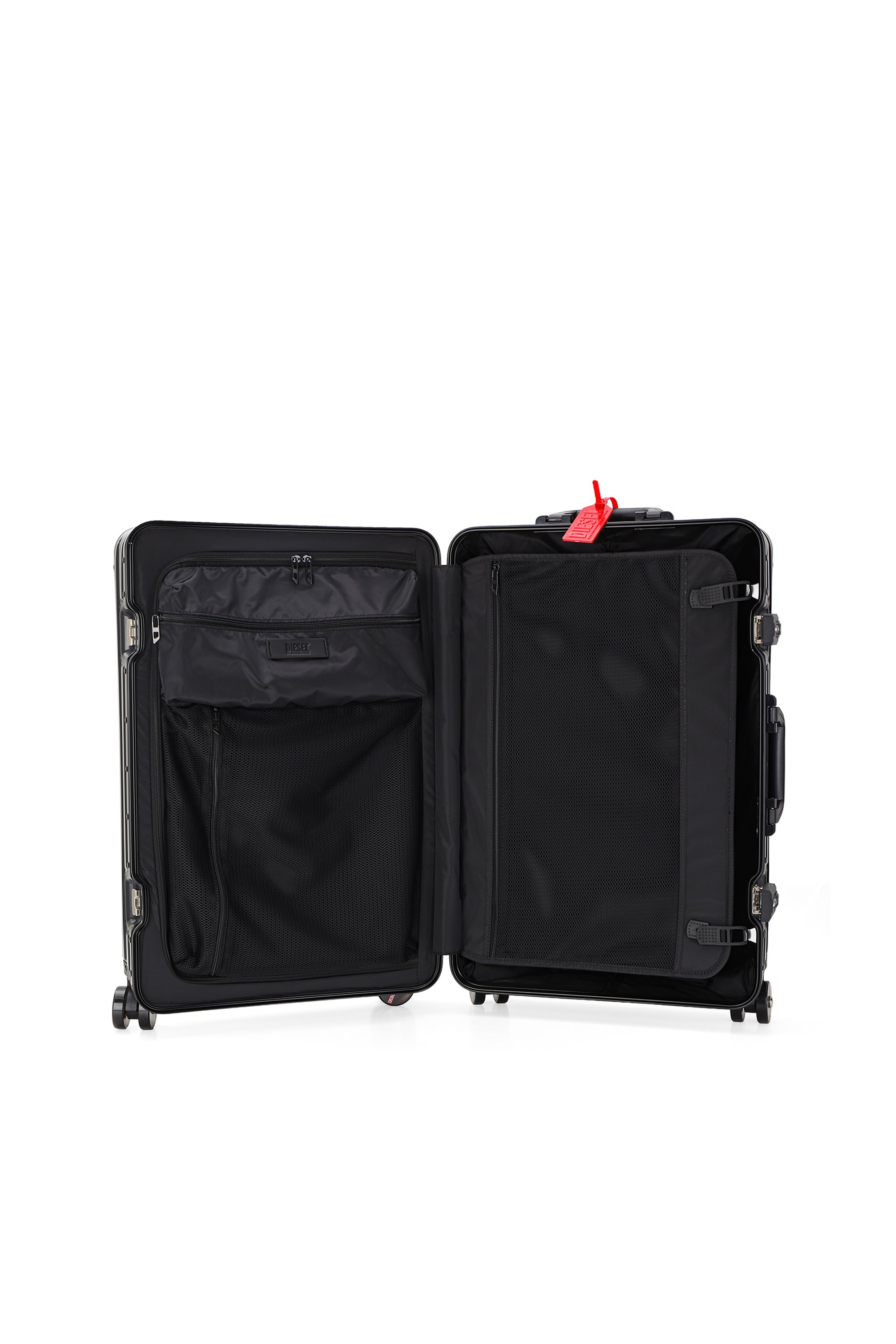 Diesel - DIESEL ALUMINUM TROLLEY- DSL002, Unisex's Aluminum Carry-On Luggage 24" in ブラック - 4
