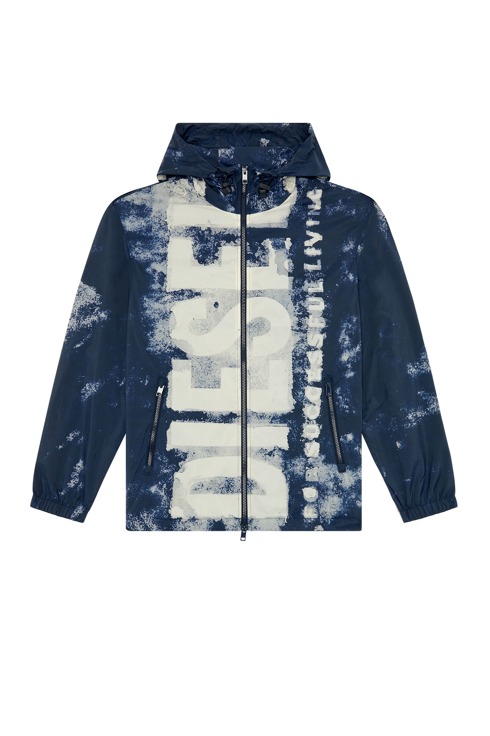 Diesel - J-WARRETT-LOGO-LOGO, Male's ジャケット in ホワイト/ブルー - 3
