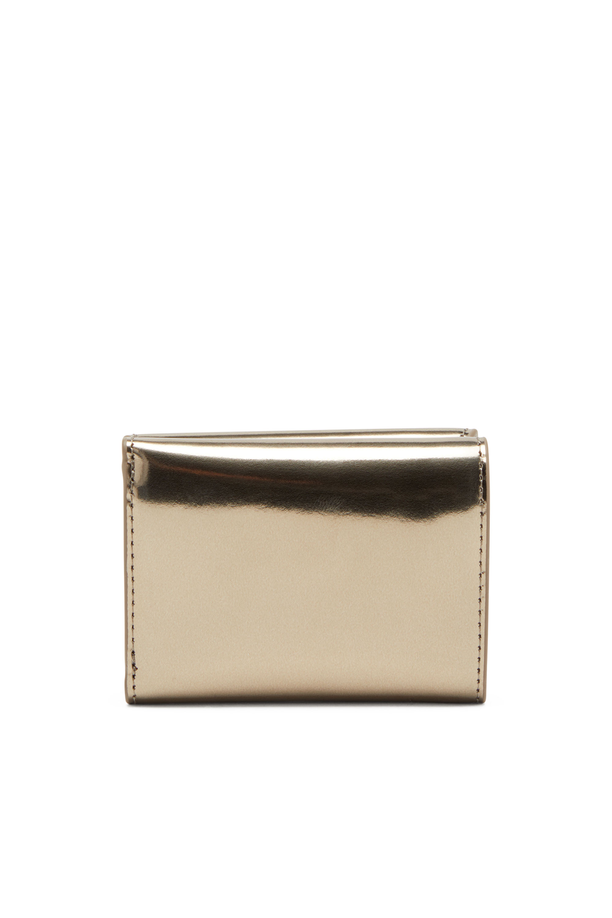 Diesel - 1DR TRI FOLD COIN XS II, Female's Tri-fold wallet in mirrored leather in ブロンズ - 2