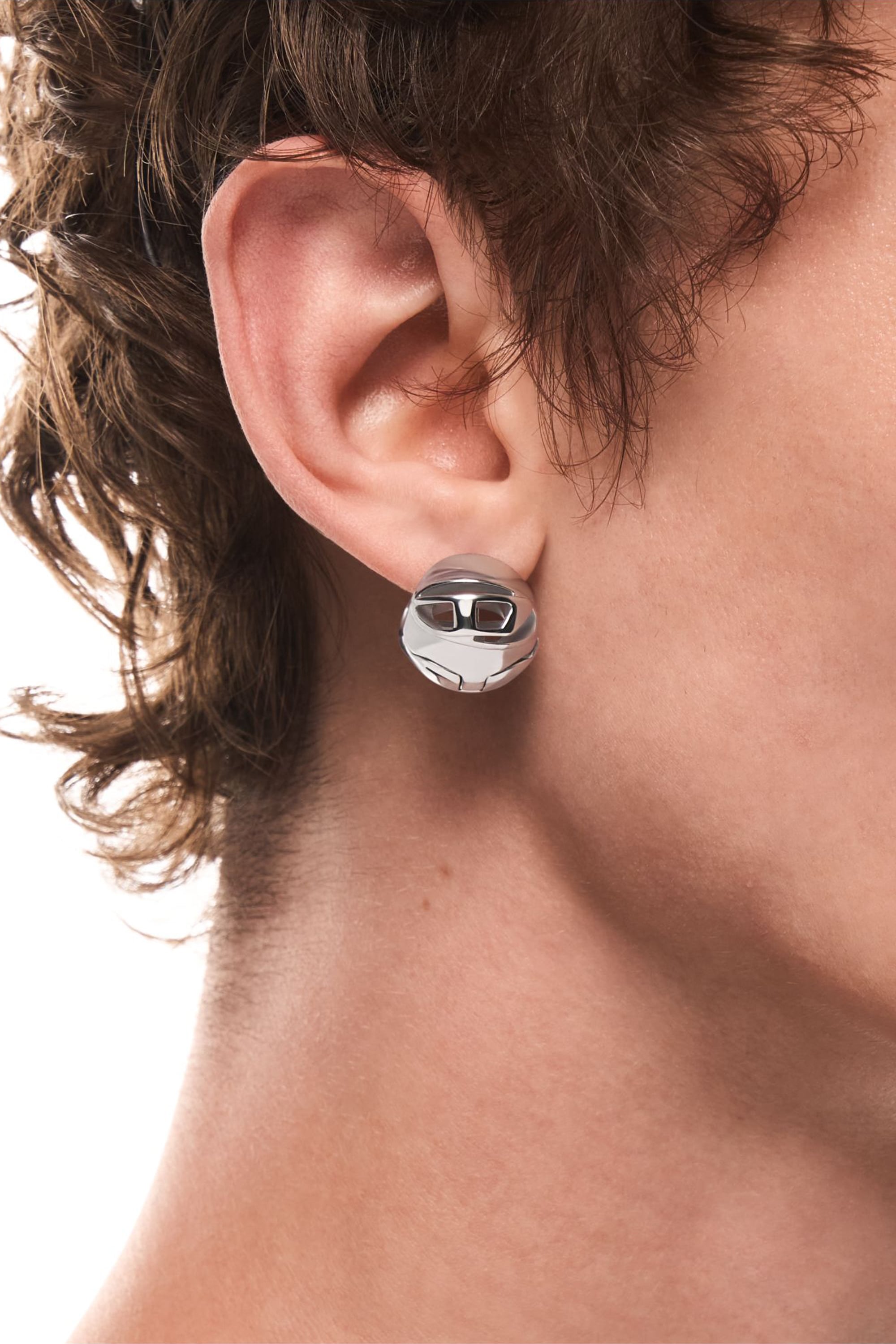 Diesel - DX1718040, Unisex's Stainless Steel Hoop Earring in シルバー - 5