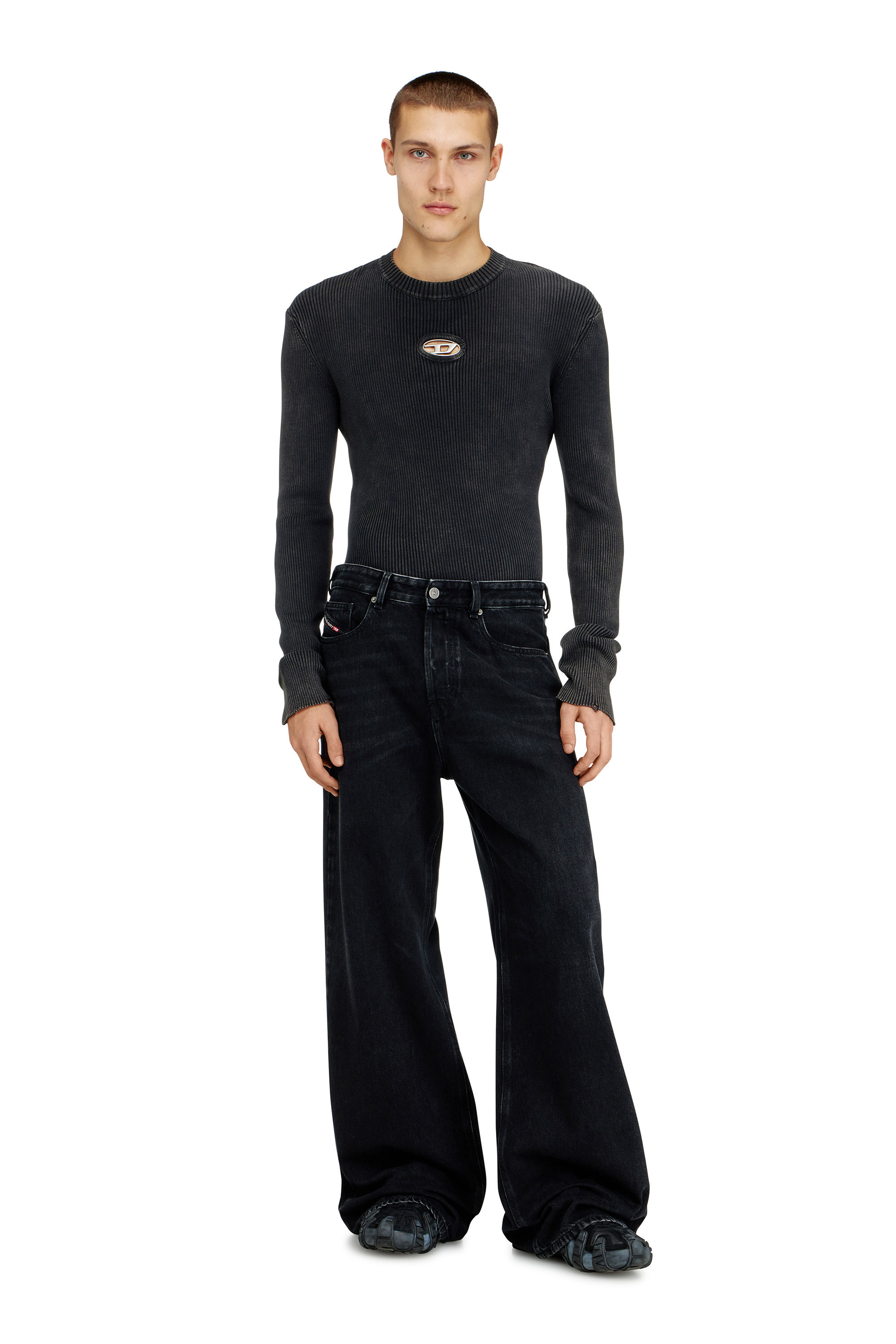 Diesel - Male's Relaxed Jeans D-Rise 09P09, ブラック/ダークグレー - 1