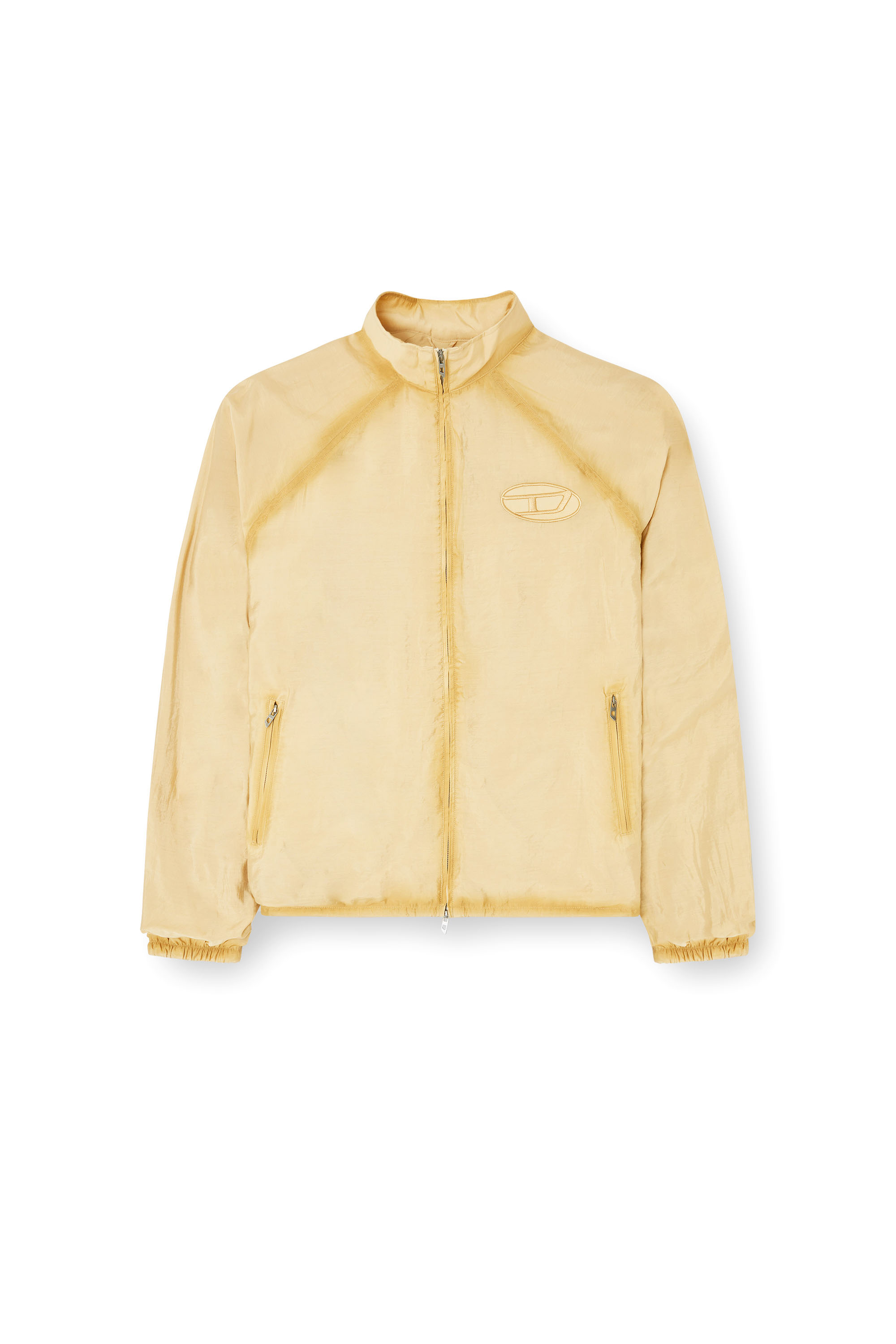 Diesel - J-HENRI-SOUVENIR, Male's Souvenir-style embroidered track jacket in ベージュ - 3
