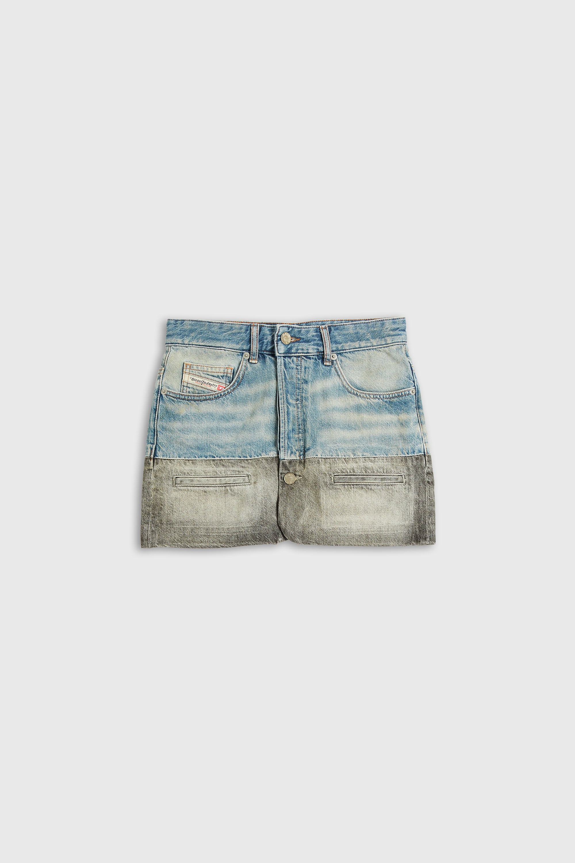 Diesel - DE-RONEE-S1, Female's デニムスカート in ブルー/グレー - 2
