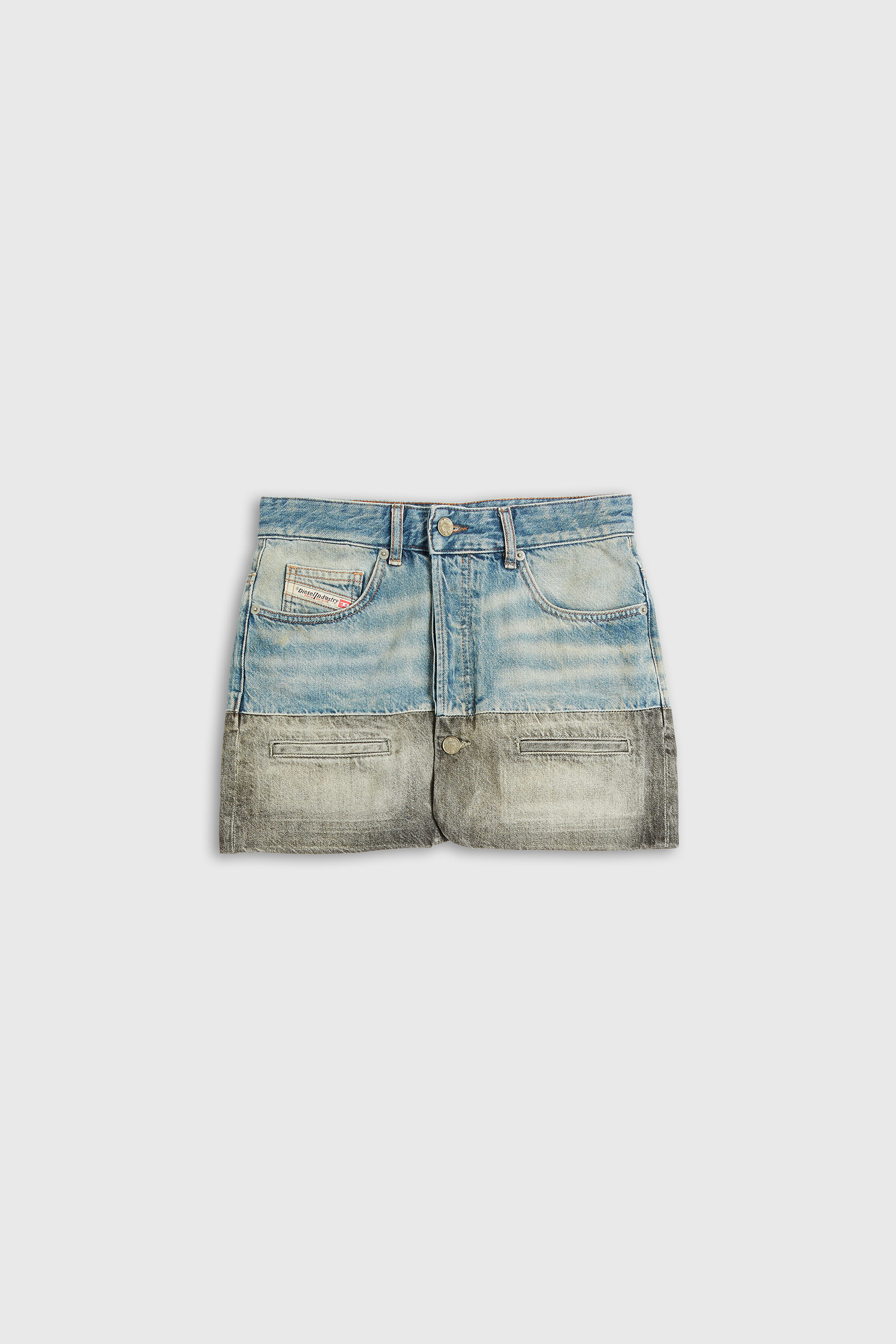 Diesel - DE-RONEE-S1, Female's デニムスカート in ブルー/グレー - 2