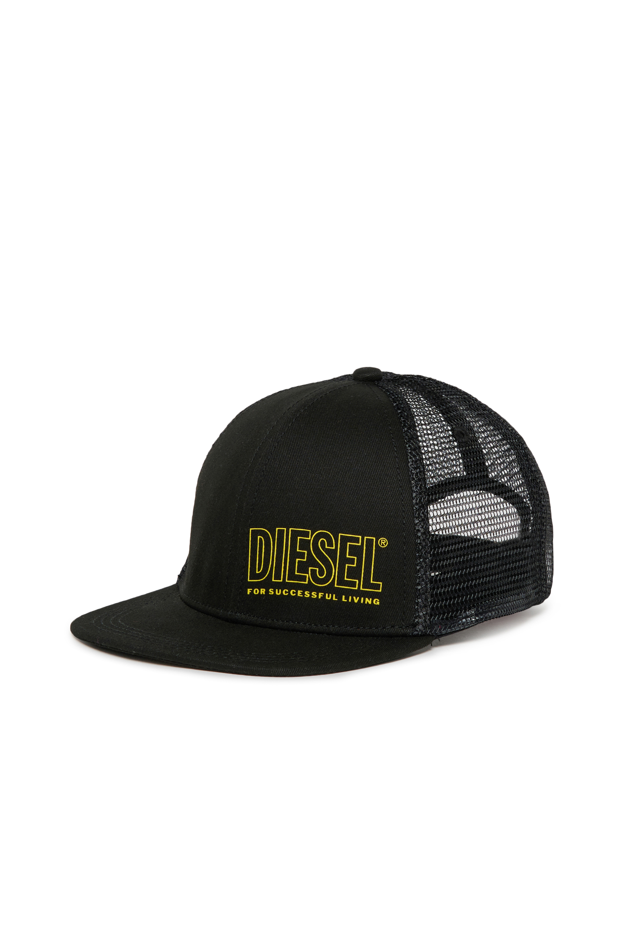 Diesel - FIDDIT, Male's Baseball cap in cotton and mesh in ブラック - 1